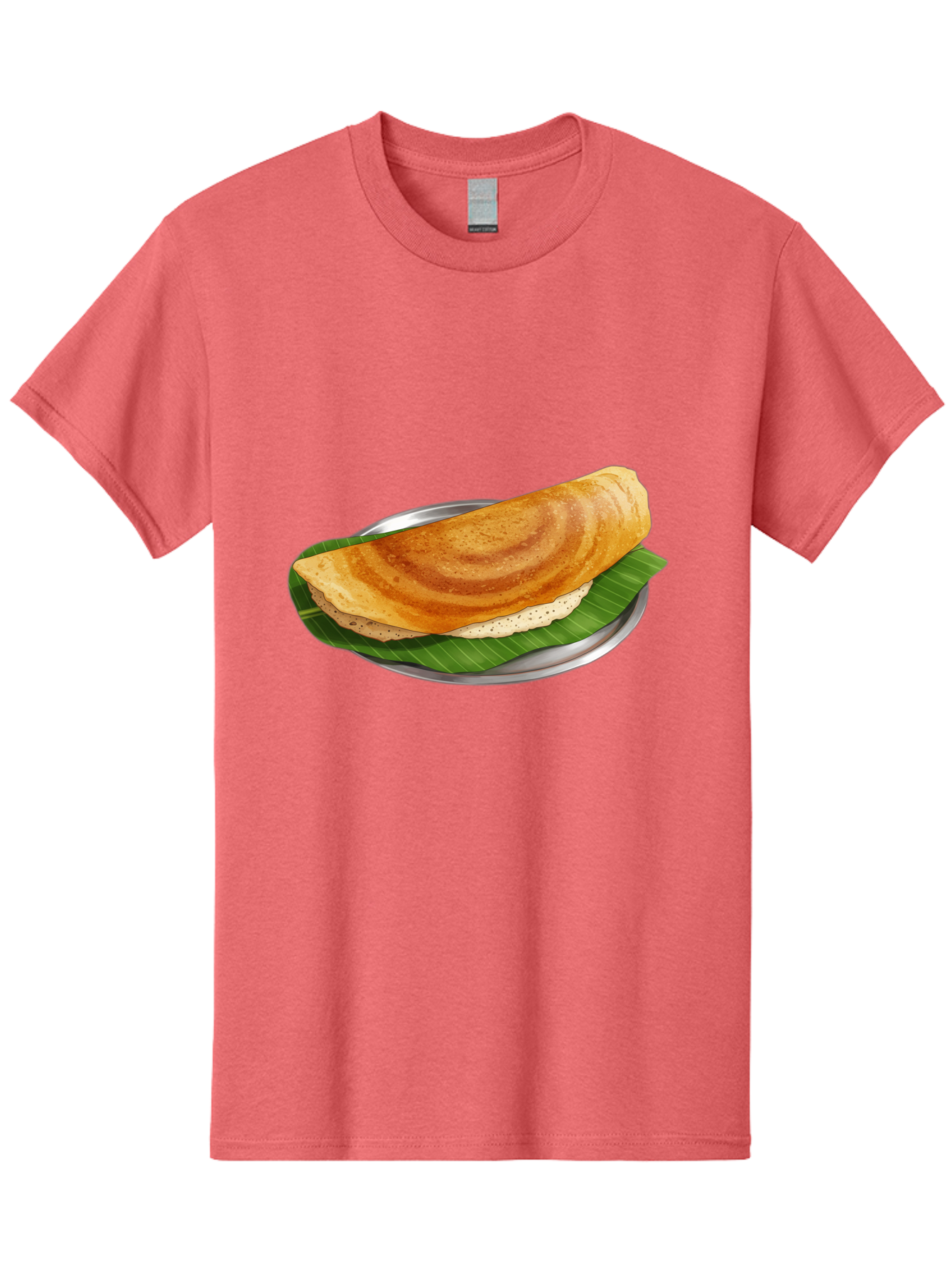Masala-Dosa-4 Men'S Graphic Tee, 100% Cotton, Comfortable Casual Summer Wear, Machine Washable, Indian Cuisine, South Indian Food, Fermented Crepe, Dosa Recipe, Traditional Breakfast, Crispy Dosa, Savory Dish, South Asian Delicacy, Baa982