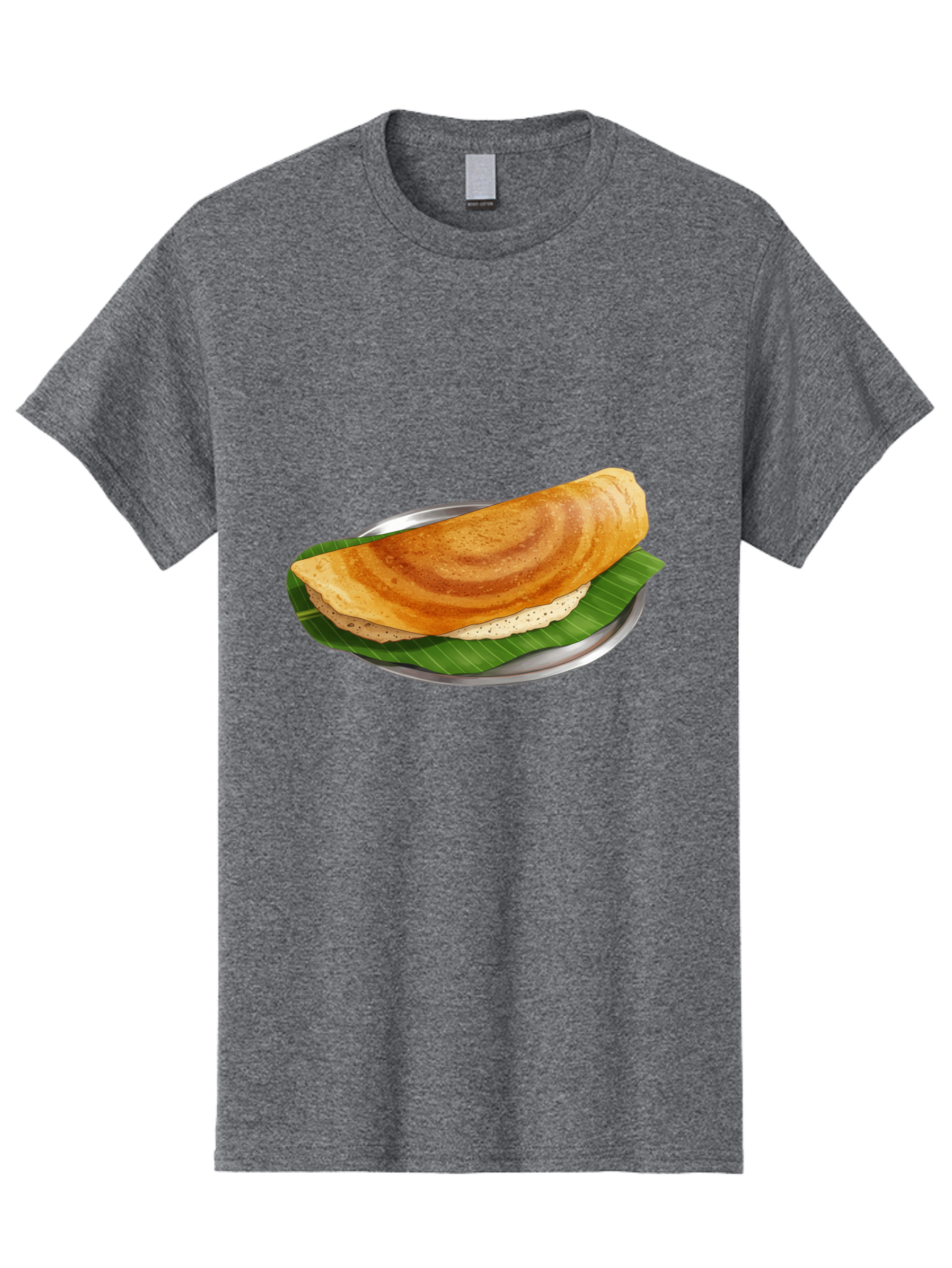 Masala-Dosa-4 Men'S Graphic Tee, 100% Cotton, Comfortable Casual Summer Wear, Machine Washable, Indian Cuisine, South Indian Food, Fermented Crepe, Dosa Recipe, Traditional Breakfast, Crispy Dosa, Savory Dish, South Asian Delicacy, Baa982