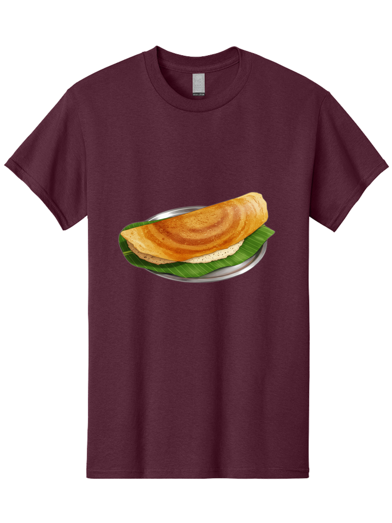 Masala-Dosa-4 Men'S Graphic Tee, 100% Cotton, Comfortable Casual Summer Wear, Machine Washable, Indian Cuisine, South Indian Food, Fermented Crepe, Dosa Recipe, Traditional Breakfast, Crispy Dosa, Savory Dish, South Asian Delicacy, Baa982