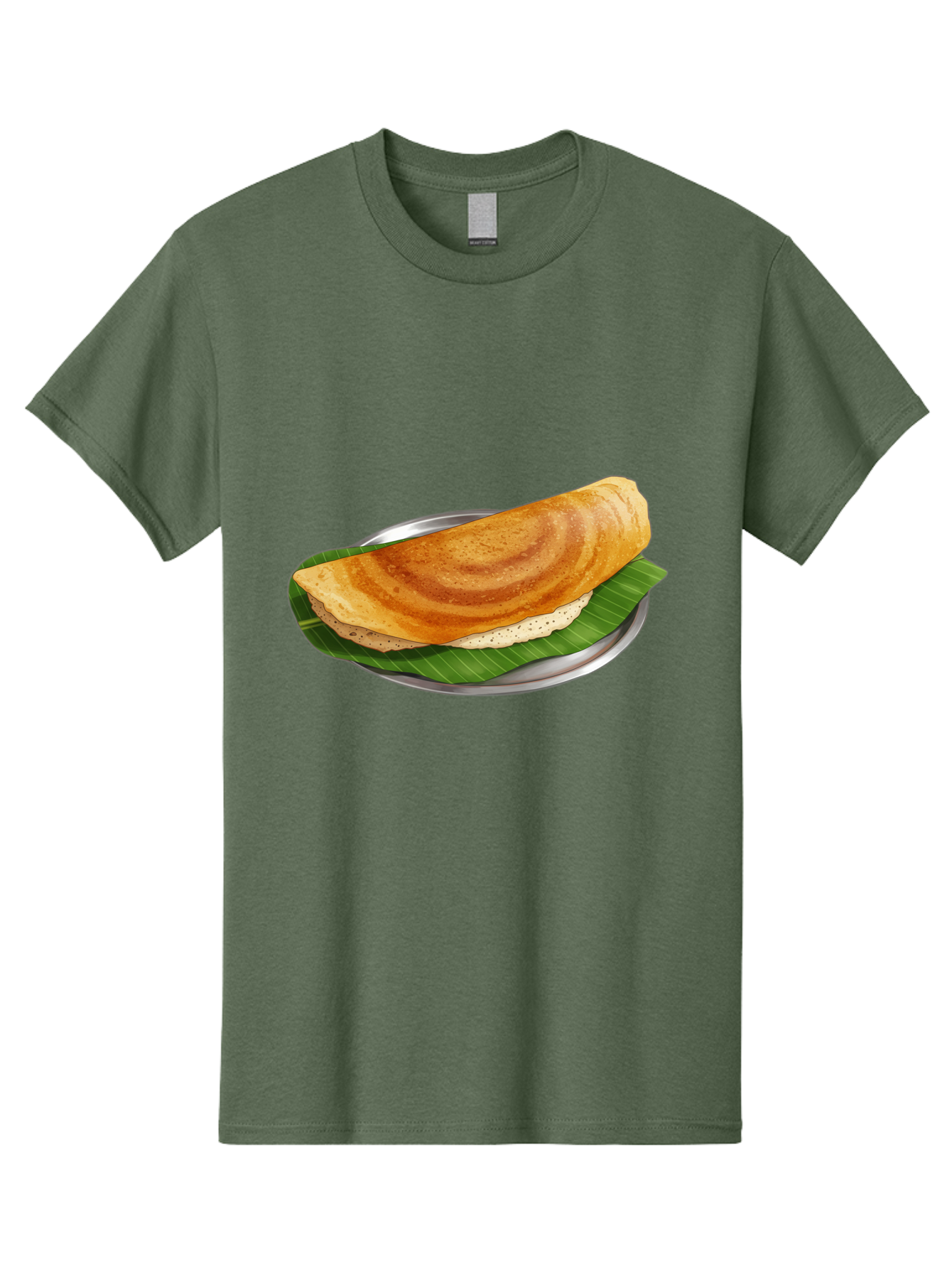 Masala-Dosa-4 Men'S Graphic Tee, 100% Cotton, Comfortable Casual Summer Wear, Machine Washable, Indian Cuisine, South Indian Food, Fermented Crepe, Dosa Recipe, Traditional Breakfast, Crispy Dosa, Savory Dish, South Asian Delicacy, Baa982