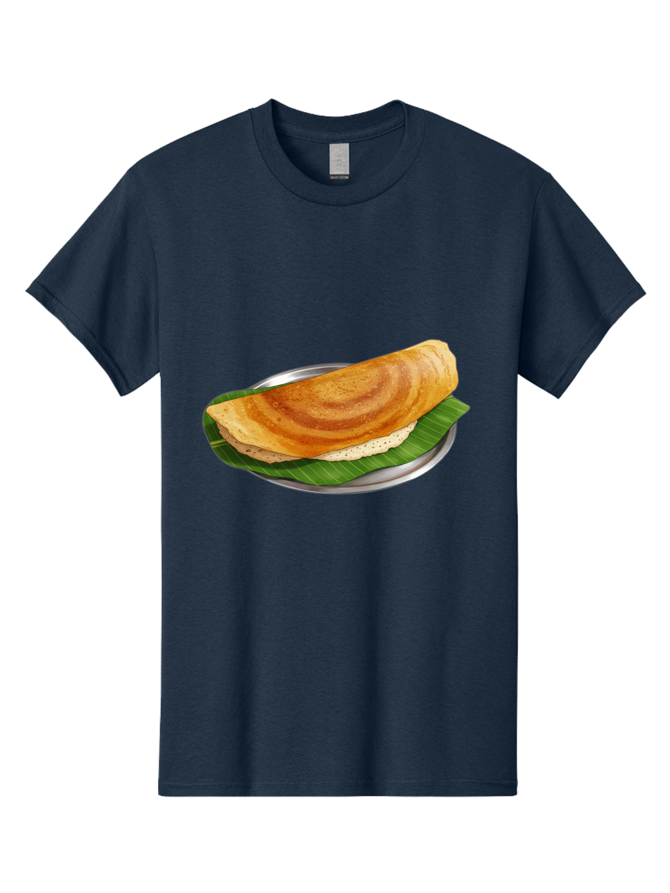Masala-Dosa-4 Men'S Graphic Tee, 100% Cotton, Comfortable Casual Summer Wear, Machine Washable, Indian Cuisine, South Indian Food, Fermented Crepe, Dosa Recipe, Traditional Breakfast, Crispy Dosa, Savory Dish, South Asian Delicacy, Baa982