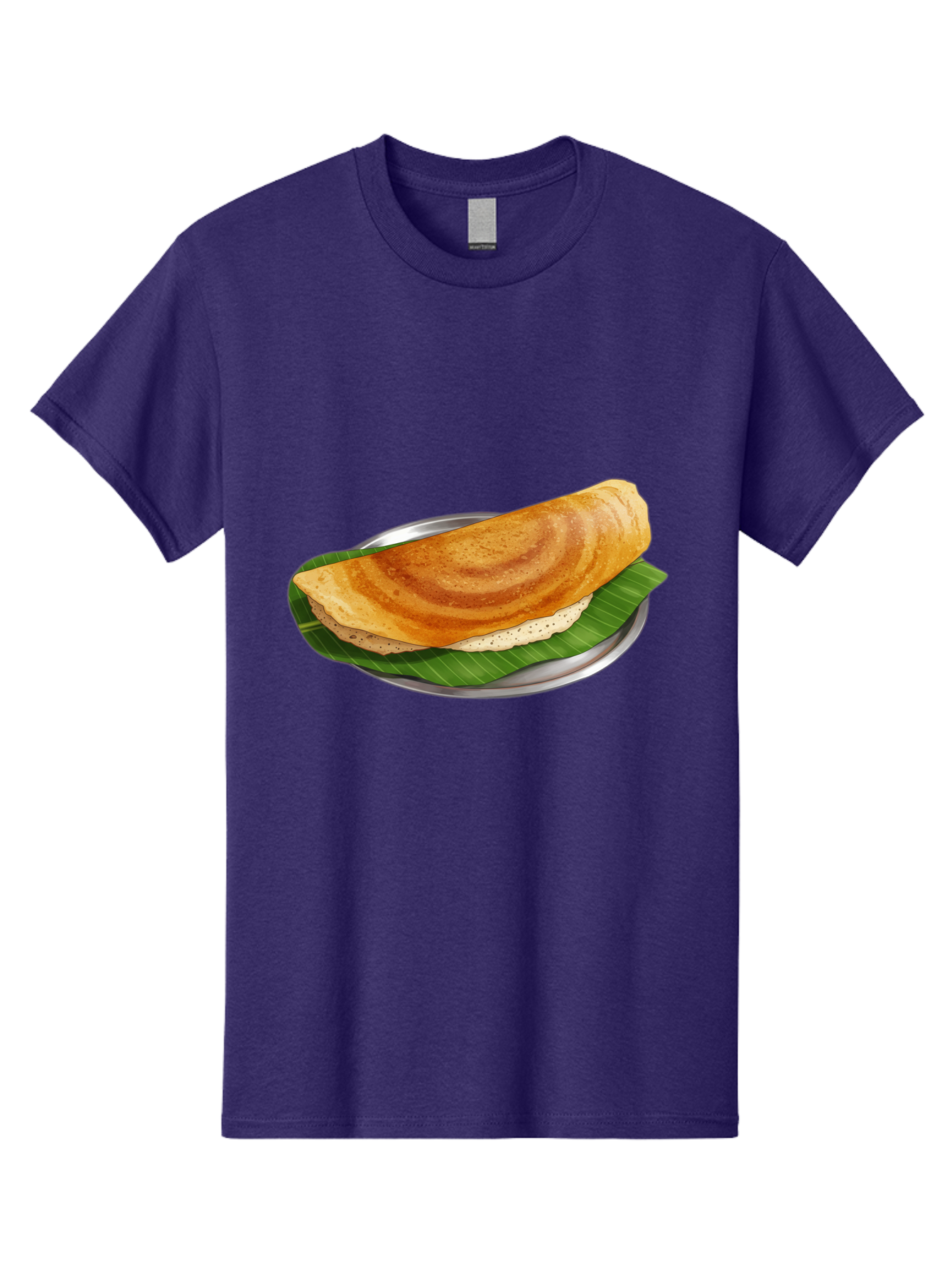Masala-Dosa-4 Men'S Graphic Tee, 100% Cotton, Comfortable Casual Summer Wear, Machine Washable, Indian Cuisine, South Indian Food, Fermented Crepe, Dosa Recipe, Traditional Breakfast, Crispy Dosa, Savory Dish, South Asian Delicacy, Baa982
