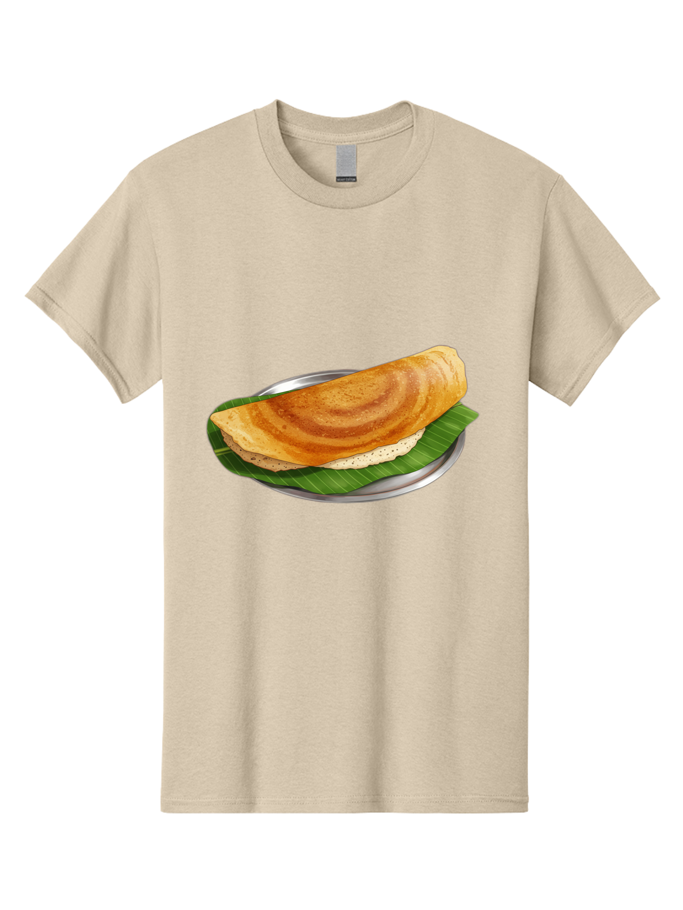 Masala-Dosa-4 Men'S Graphic Tee, 100% Cotton, Comfortable Casual Summer Wear, Machine Washable, Indian Cuisine, South Indian Food, Fermented Crepe, Dosa Recipe, Traditional Breakfast, Crispy Dosa, Savory Dish, South Asian Delicacy, Baa982