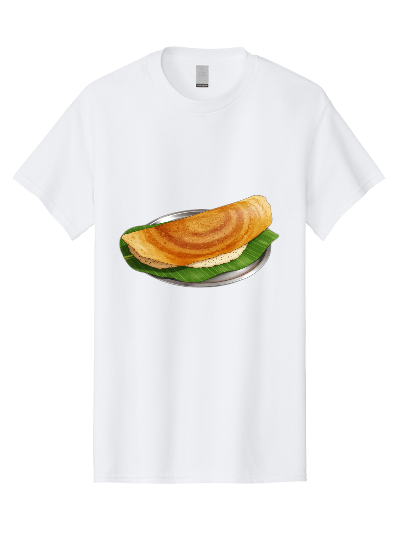 Masala-Dosa-4 Men'S Graphic Tee, 100% Cotton, Comfortable Casual Summer Wear, Machine Washable, Indian Cuisine, South Indian Food, Fermented Crepe, Dosa Recipe, Traditional Breakfast, Crispy Dosa, Savory Dish, South Asian Delicacy, Baa982