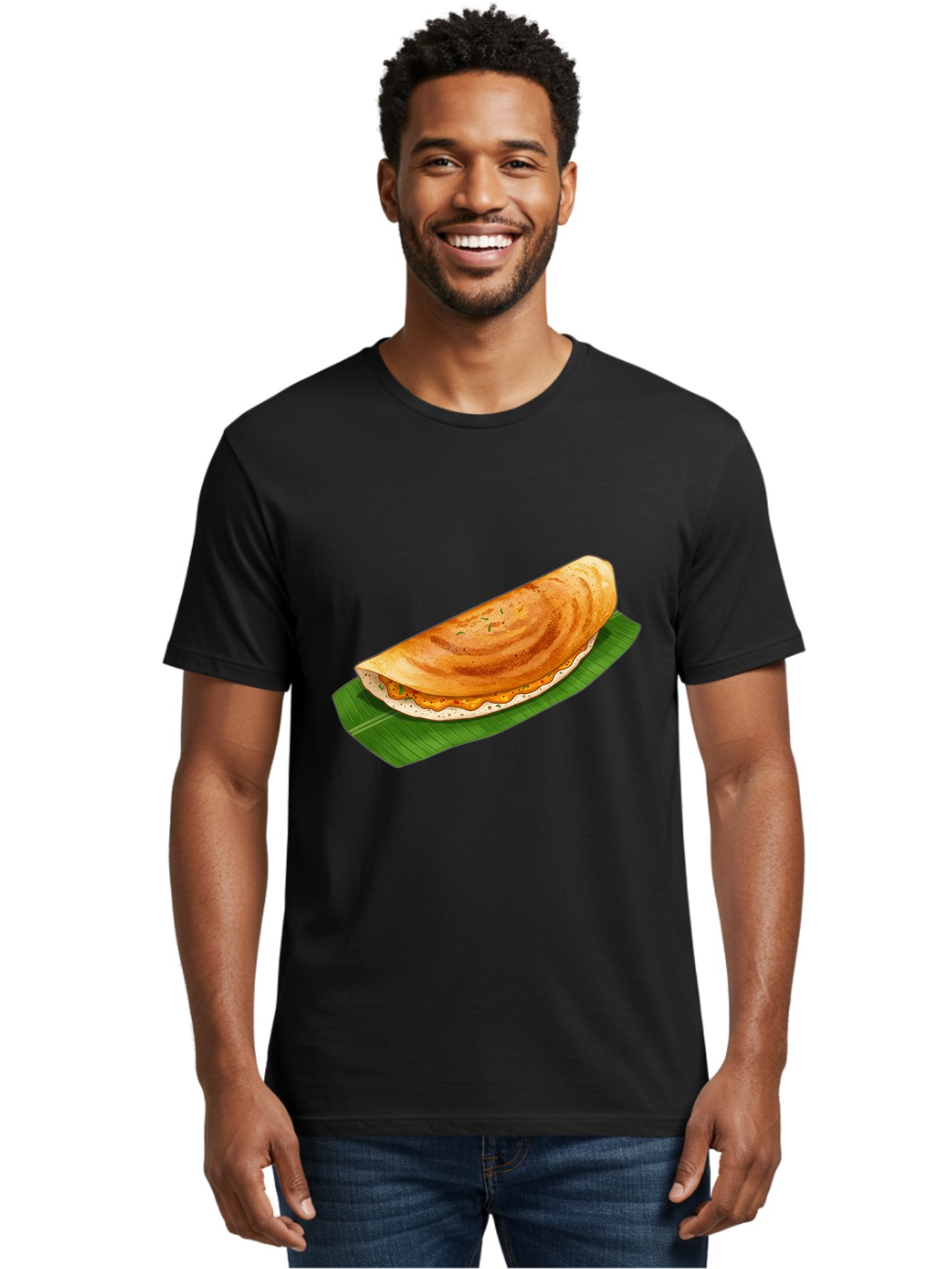 Masala-Dosa-5 Men'S Graphic Tee, 100% Cotton, Comfortable Casual Summer Wear, Machine Washable, Indian Cuisine, South Indian Food, Dosa Recipe, Masala Dosa, Savory Crepe, Fermented Rice, Savory Filling, Spicy Potato, Breakfast Dish, Baa983