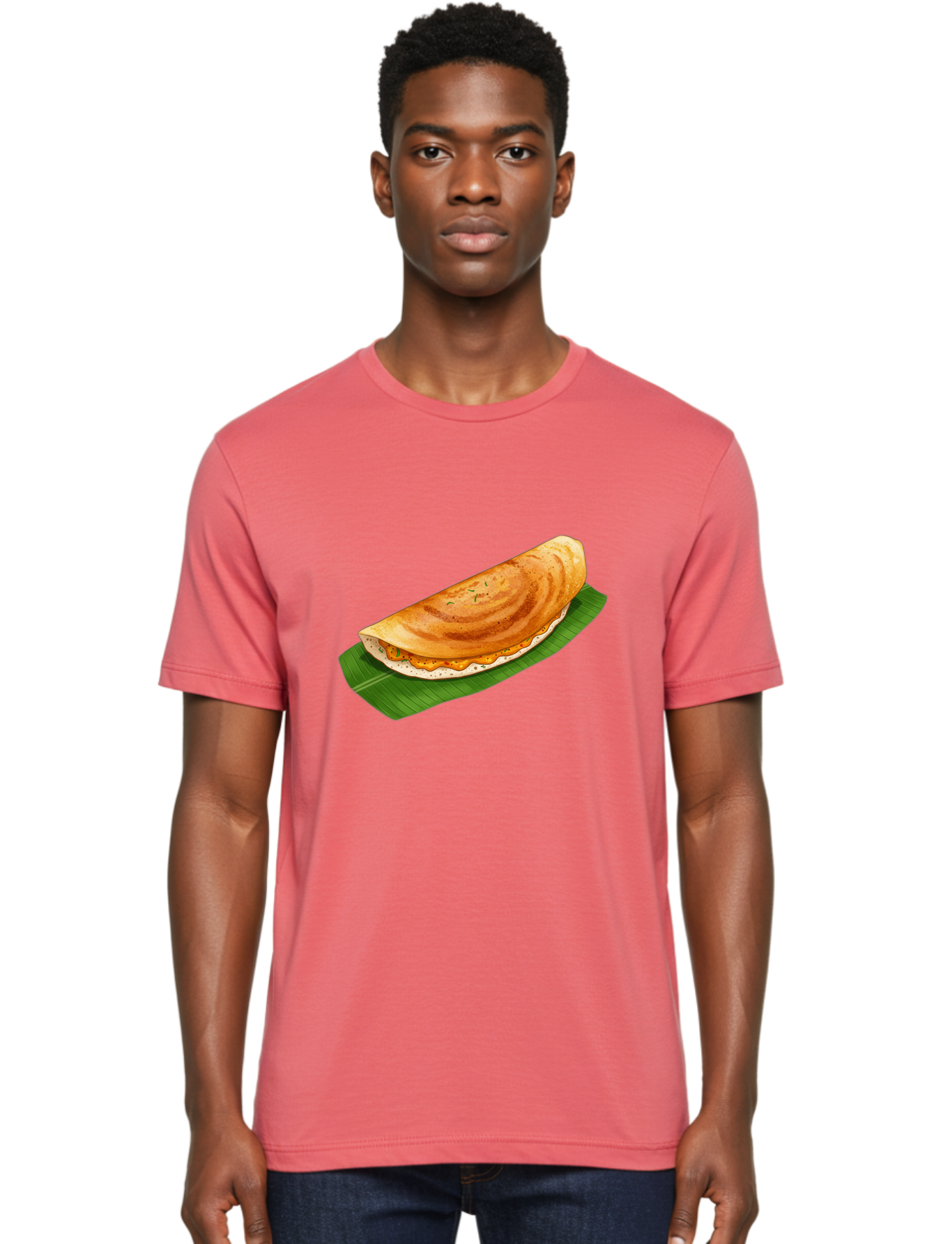 Masala-Dosa-5 Men'S Graphic Tee, 100% Cotton, Comfortable Casual Summer Wear, Machine Washable, Indian Cuisine, South Indian Food, Dosa Recipe, Masala Dosa, Savory Crepe, Fermented Rice, Savory Filling, Spicy Potato, Breakfast Dish, Baa983