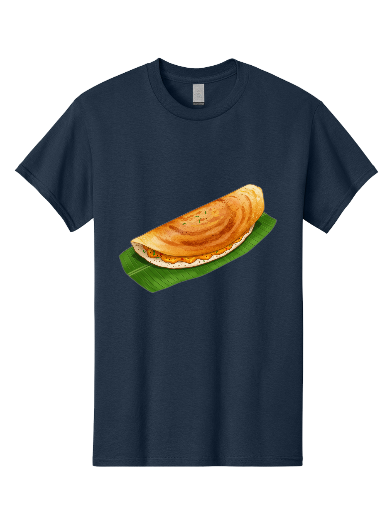 Masala-Dosa-5 Men'S Graphic Tee, 100% Cotton, Comfortable Casual Summer Wear, Machine Washable, Indian Cuisine, South Indian Food, Dosa Recipe, Masala Dosa, Savory Crepe, Fermented Rice, Savory Filling, Spicy Potato, Breakfast Dish, Baa983