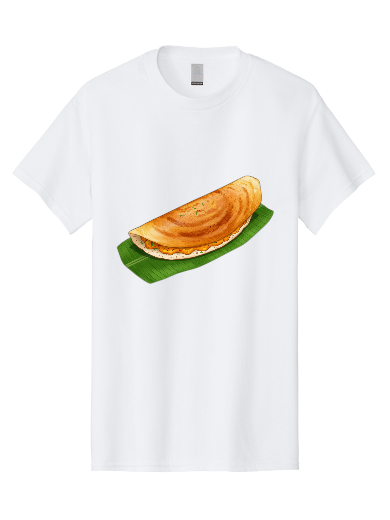 Masala-Dosa-5 Men'S Graphic Tee, 100% Cotton, Comfortable Casual Summer Wear, Machine Washable, Indian Cuisine, South Indian Food, Dosa Recipe, Masala Dosa, Savory Crepe, Fermented Rice, Savory Filling, Spicy Potato, Breakfast Dish, Baa983
