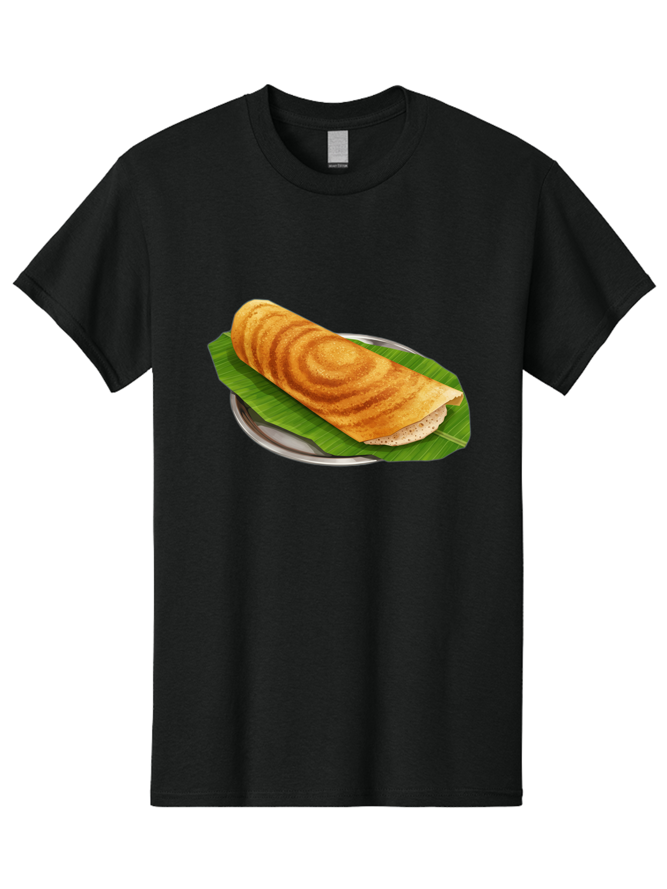 Masala-Dosa-6 Men'S Graphic Tee, 100% Cotton, Comfortable Casual Summer Wear, Machine Washable, South Indian Cuisine, Traditional Breakfast, Dosa Recipe, Masala Dosa, Indian Food, Fermented Crepe, Savory Dish, Authentic Indian, Crispy Dosa, Baa984