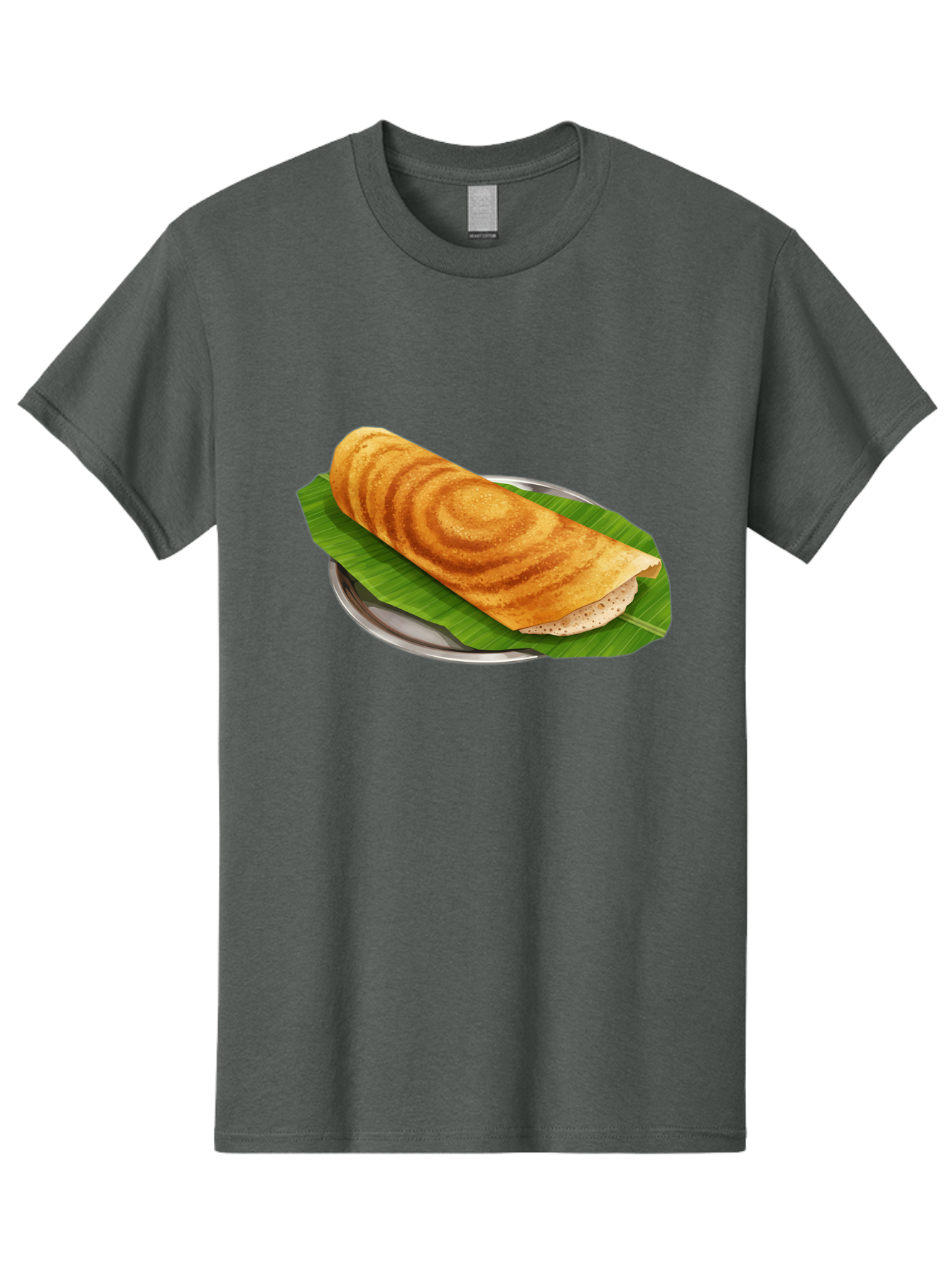 Masala-Dosa-6 Men'S Graphic Tee, 100% Cotton, Comfortable Casual Summer Wear, Machine Washable, South Indian Cuisine, Traditional Breakfast, Dosa Recipe, Masala Dosa, Indian Food, Fermented Crepe, Savory Dish, Authentic Indian, Crispy Dosa, Baa984