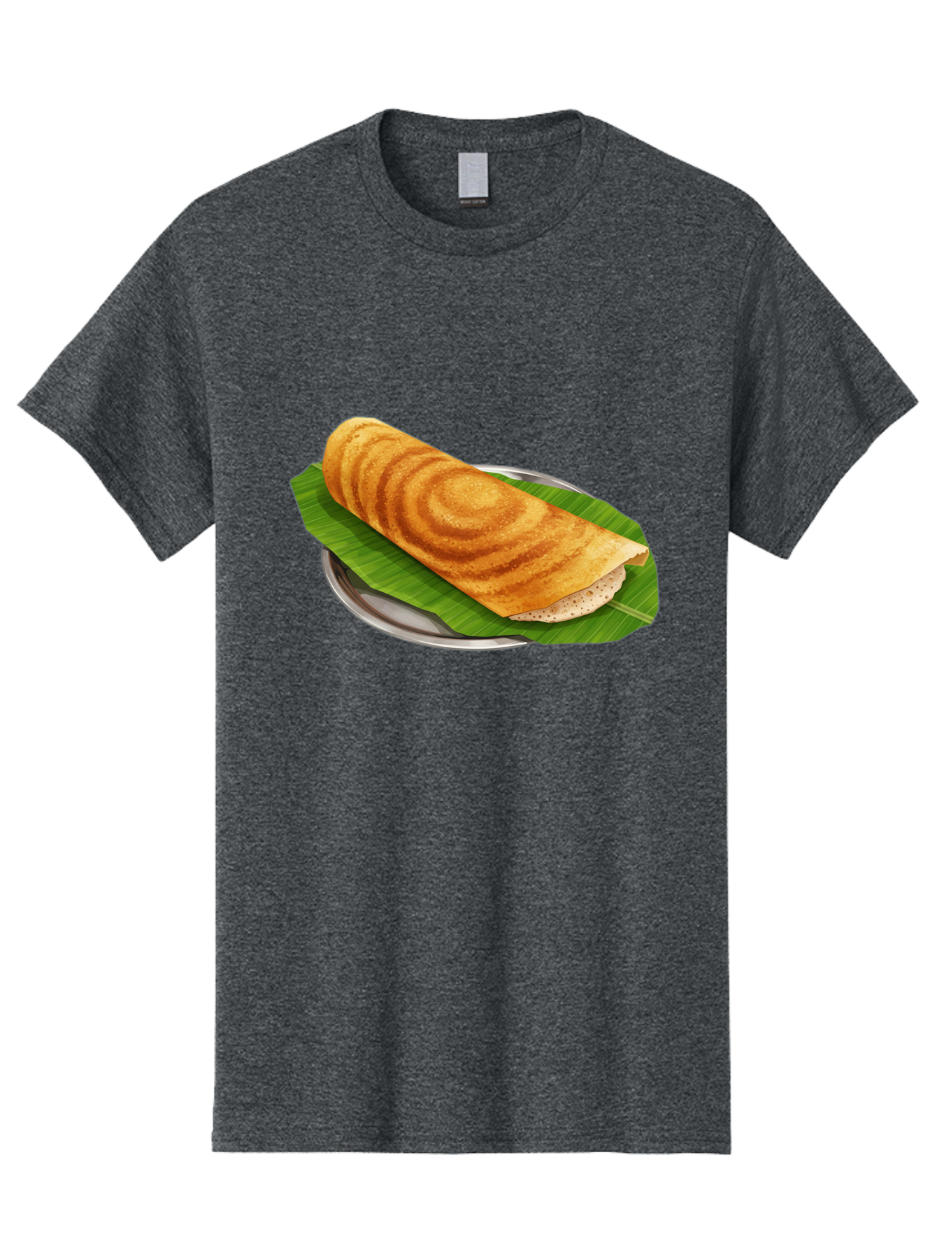 Masala-Dosa-6 Men'S Graphic Tee, 100% Cotton, Comfortable Casual Summer Wear, Machine Washable, South Indian Cuisine, Traditional Breakfast, Dosa Recipe, Masala Dosa, Indian Food, Fermented Crepe, Savory Dish, Authentic Indian, Crispy Dosa, Baa984