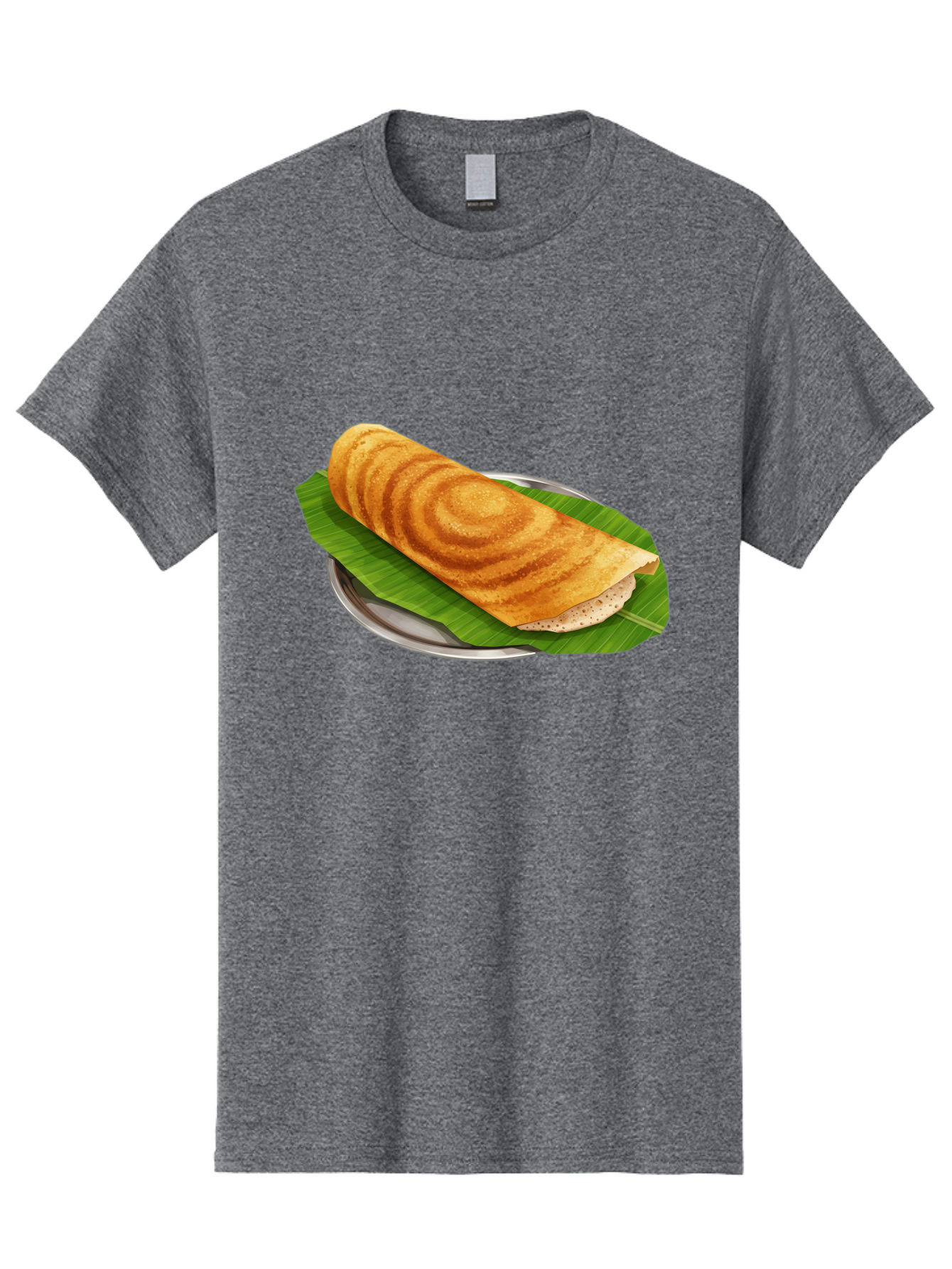Masala-Dosa-6 Men'S Graphic Tee, 100% Cotton, Comfortable Casual Summer Wear, Machine Washable, South Indian Cuisine, Traditional Breakfast, Dosa Recipe, Masala Dosa, Indian Food, Fermented Crepe, Savory Dish, Authentic Indian, Crispy Dosa, Baa984