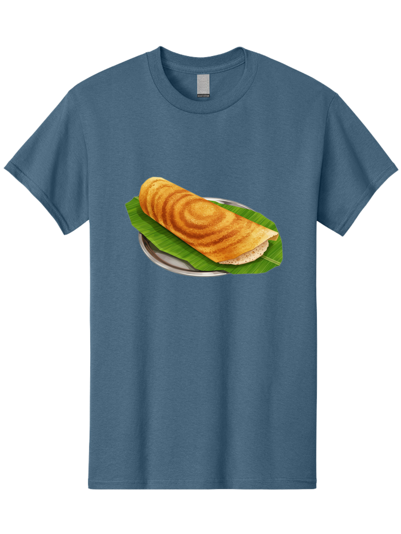 Masala-Dosa-6 Men'S Graphic Tee, 100% Cotton, Comfortable Casual Summer Wear, Machine Washable, South Indian Cuisine, Traditional Breakfast, Dosa Recipe, Masala Dosa, Indian Food, Fermented Crepe, Savory Dish, Authentic Indian, Crispy Dosa, Baa984