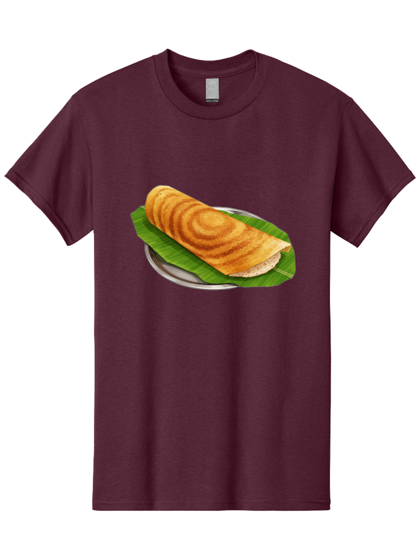 Masala-Dosa-6 Men'S Graphic Tee, 100% Cotton, Comfortable Casual Summer Wear, Machine Washable, South Indian Cuisine, Traditional Breakfast, Dosa Recipe, Masala Dosa, Indian Food, Fermented Crepe, Savory Dish, Authentic Indian, Crispy Dosa, Baa984