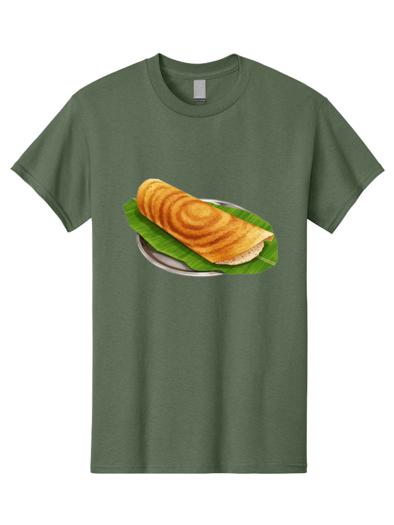 Masala-Dosa-6 Men'S Graphic Tee, 100% Cotton, Comfortable Casual Summer Wear, Machine Washable, South Indian Cuisine, Traditional Breakfast, Dosa Recipe, Masala Dosa, Indian Food, Fermented Crepe, Savory Dish, Authentic Indian, Crispy Dosa, Baa984
