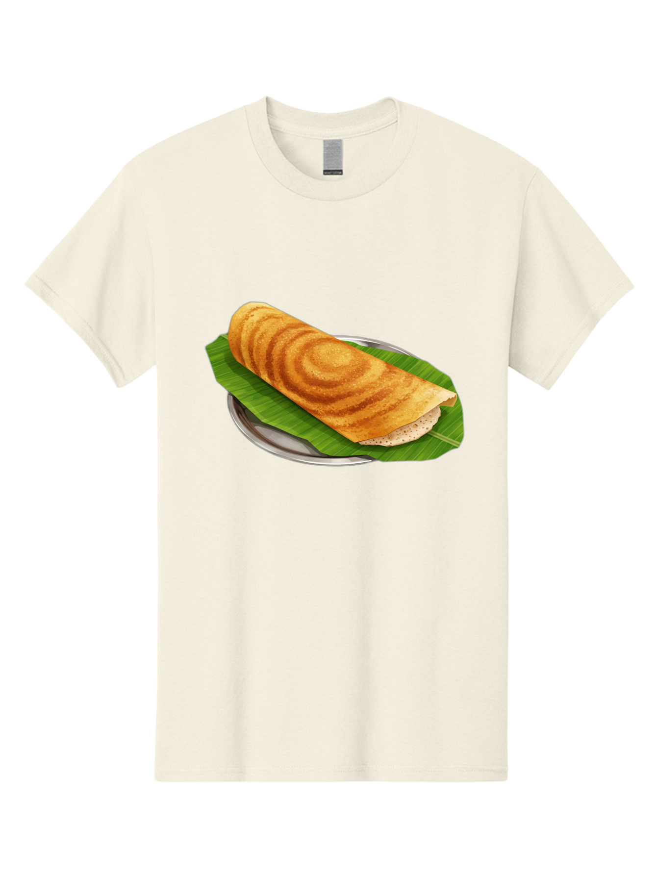 Masala-Dosa-6 Men'S Graphic Tee, 100% Cotton, Comfortable Casual Summer Wear, Machine Washable, South Indian Cuisine, Traditional Breakfast, Dosa Recipe, Masala Dosa, Indian Food, Fermented Crepe, Savory Dish, Authentic Indian, Crispy Dosa, Baa984