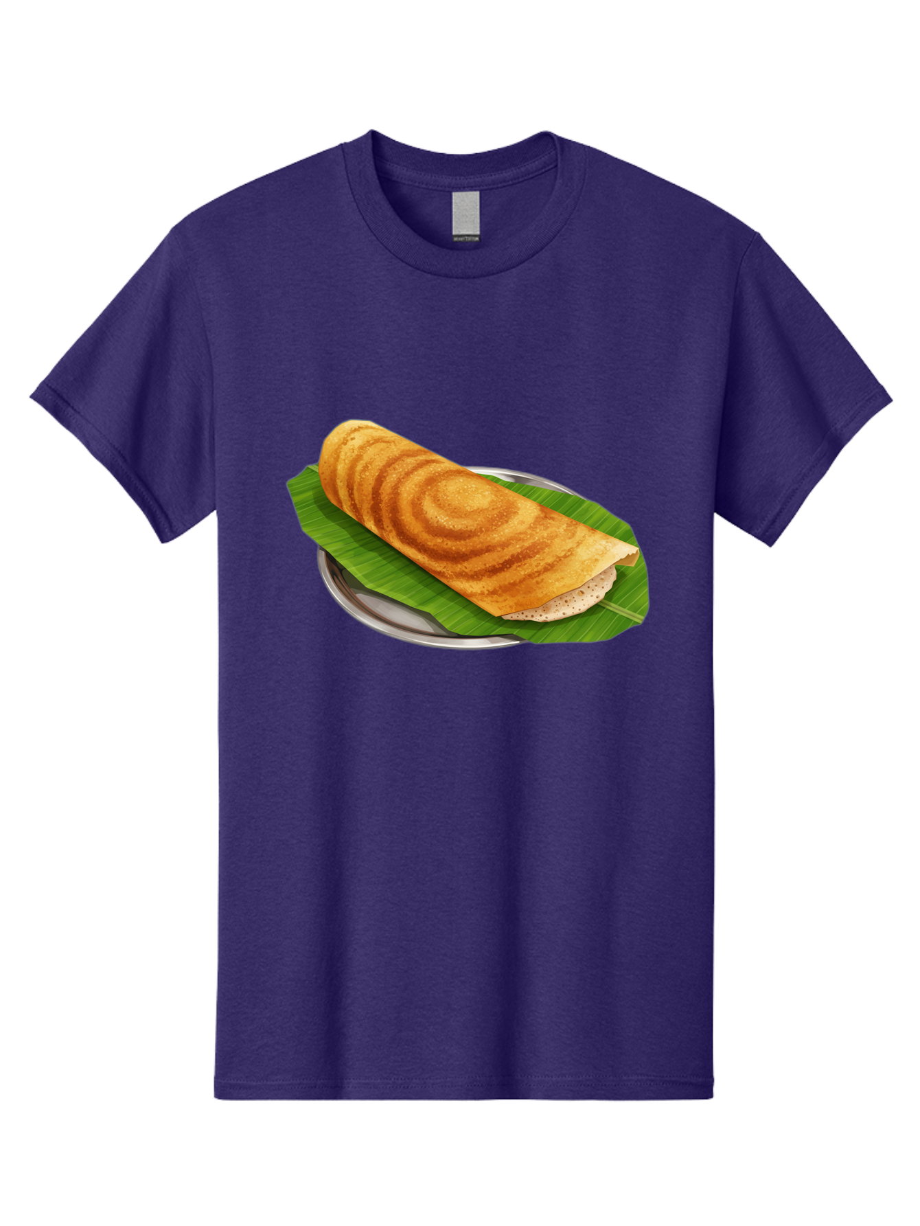 Masala-Dosa-6 Men'S Graphic Tee, 100% Cotton, Comfortable Casual Summer Wear, Machine Washable, South Indian Cuisine, Traditional Breakfast, Dosa Recipe, Masala Dosa, Indian Food, Fermented Crepe, Savory Dish, Authentic Indian, Crispy Dosa, Baa984
