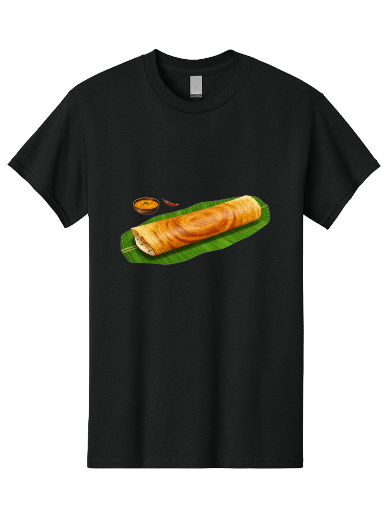 Masala-Dosa-7 Men'S Graphic Tee, 100% Cotton, Comfortable Casual Summer Wear, Machine Washable, South Indian Cuisine, Crispy Dosa, Masala Filling, Spiced Potatoes, Chutney, Traditional Food, Indian Breakfast, Dosa Recipe, Vegetarian Dish Baa985