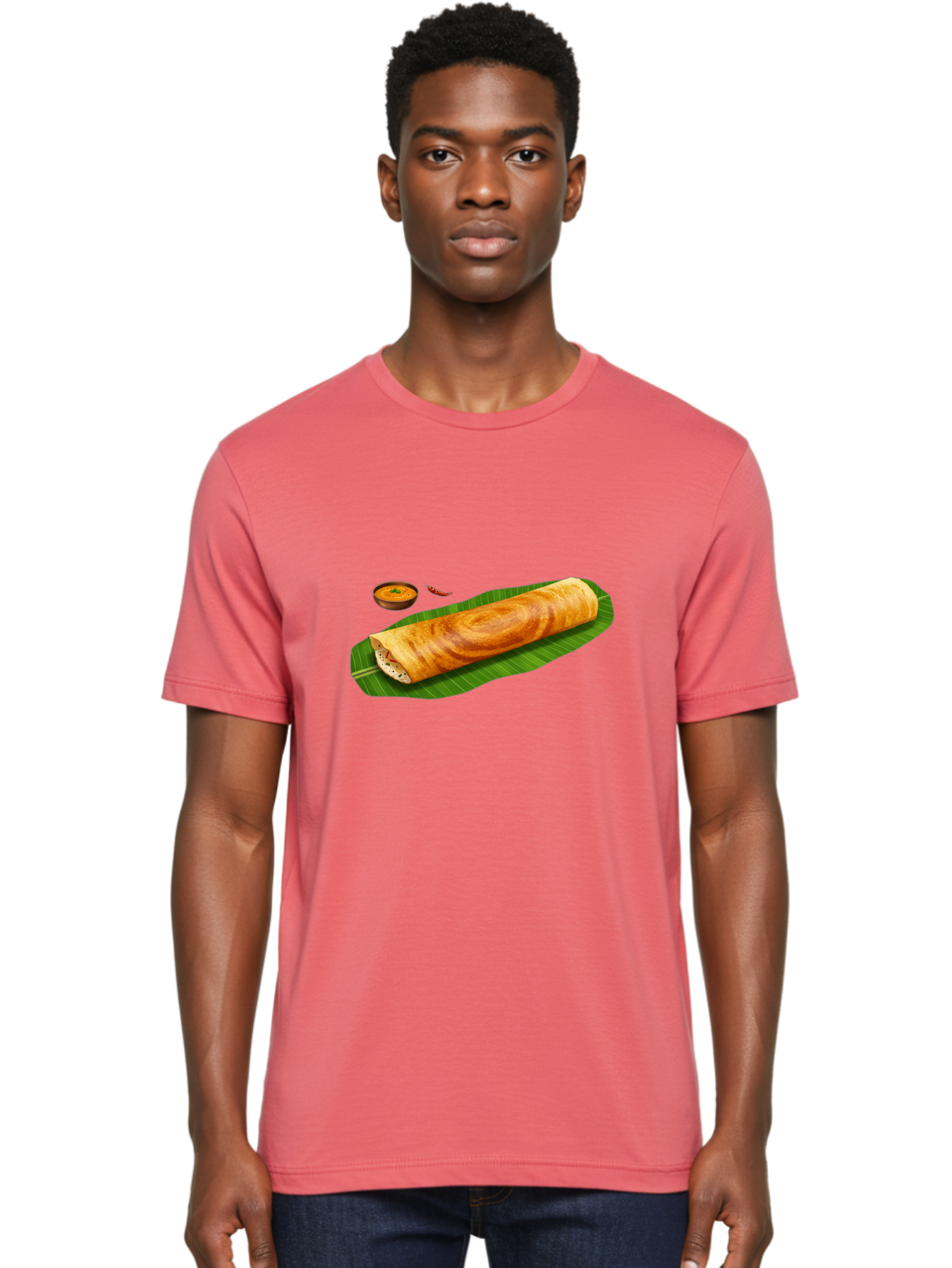 Masala-Dosa-7 Men'S Graphic Tee, 100% Cotton, Comfortable Casual Summer Wear, Machine Washable, South Indian Cuisine, Crispy Dosa, Masala Filling, Spiced Potatoes, Chutney, Traditional Food, Indian Breakfast, Dosa Recipe, Vegetarian Dish Baa985
