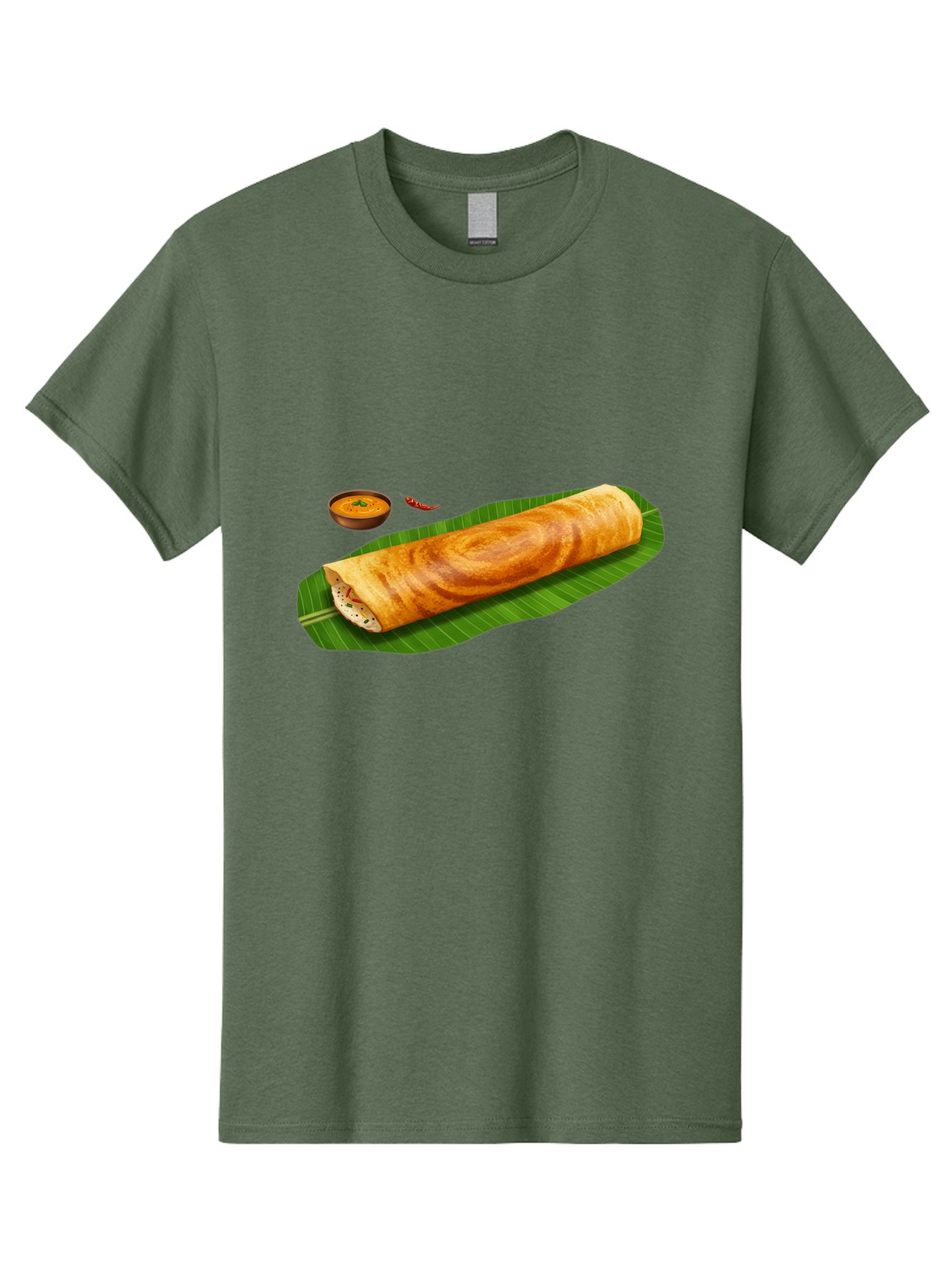 Masala-Dosa-7 Men'S Graphic Tee, 100% Cotton, Comfortable Casual Summer Wear, Machine Washable, South Indian Cuisine, Crispy Dosa, Masala Filling, Spiced Potatoes, Chutney, Traditional Food, Indian Breakfast, Dosa Recipe, Vegetarian Dish Baa985