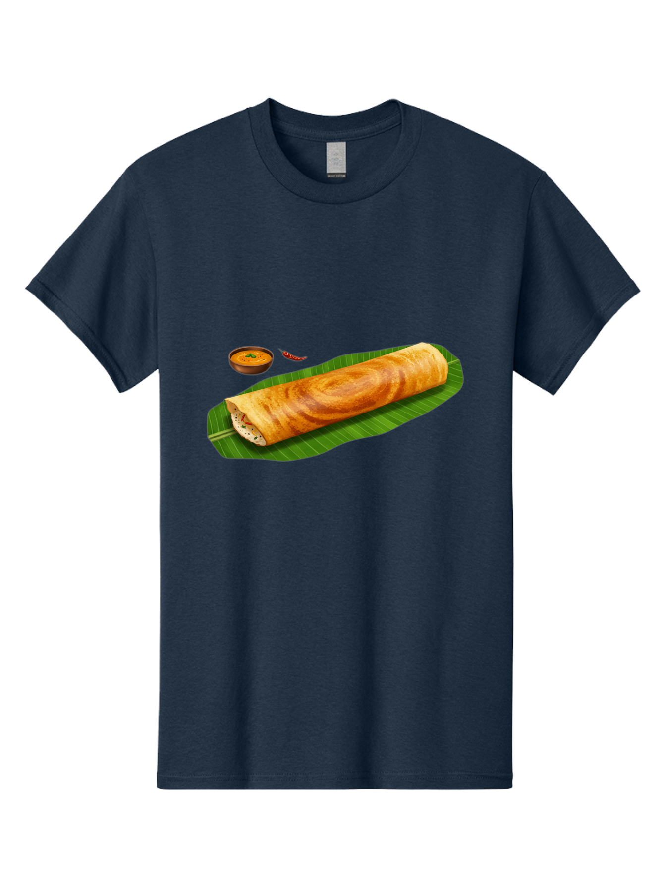 Masala-Dosa-7 Men'S Graphic Tee, 100% Cotton, Comfortable Casual Summer Wear, Machine Washable, South Indian Cuisine, Crispy Dosa, Masala Filling, Spiced Potatoes, Chutney, Traditional Food, Indian Breakfast, Dosa Recipe, Vegetarian Dish Baa985