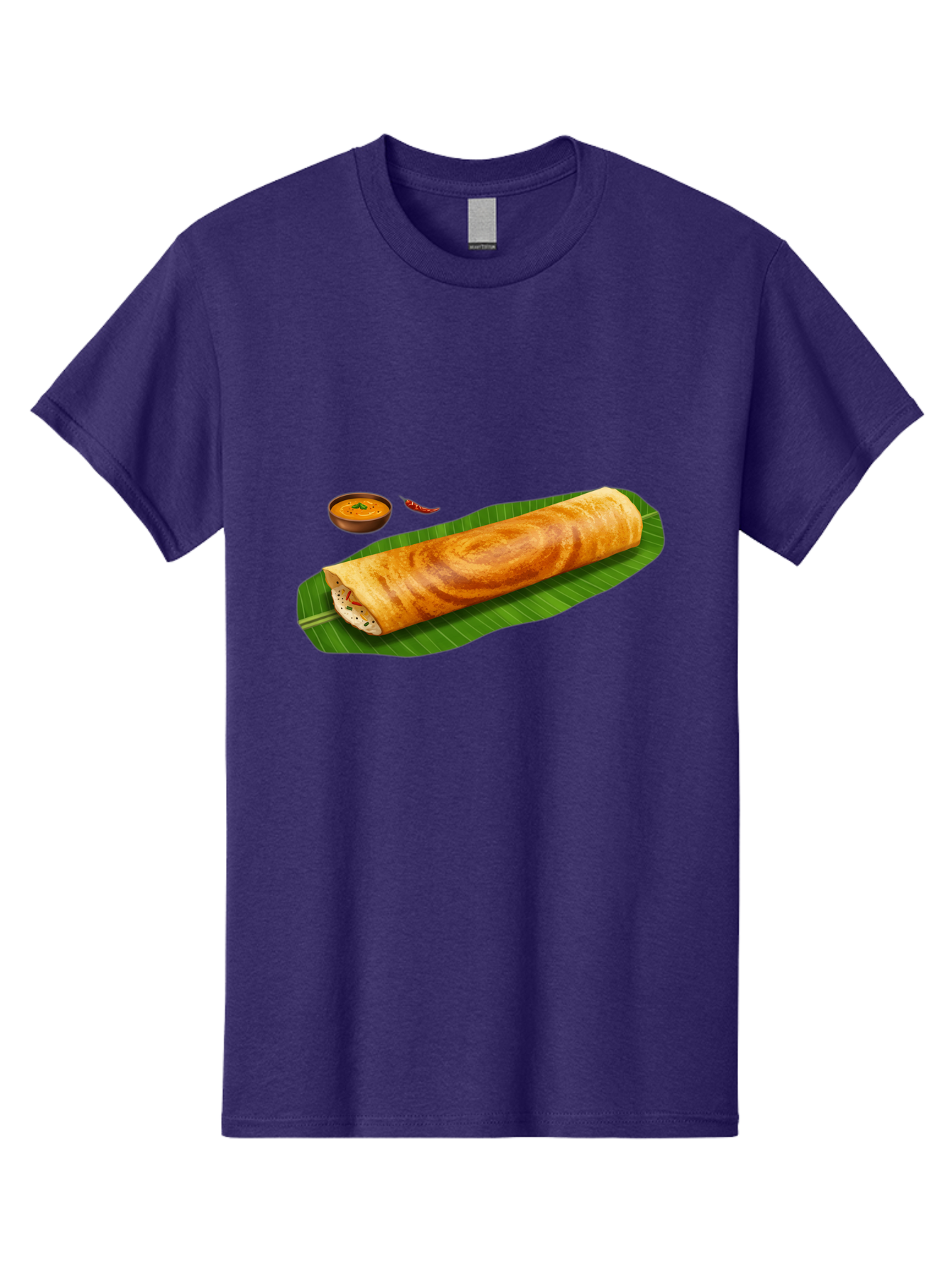 Masala-Dosa-7 Men'S Graphic Tee, 100% Cotton, Comfortable Casual Summer Wear, Machine Washable, South Indian Cuisine, Crispy Dosa, Masala Filling, Spiced Potatoes, Chutney, Traditional Food, Indian Breakfast, Dosa Recipe, Vegetarian Dish Baa985