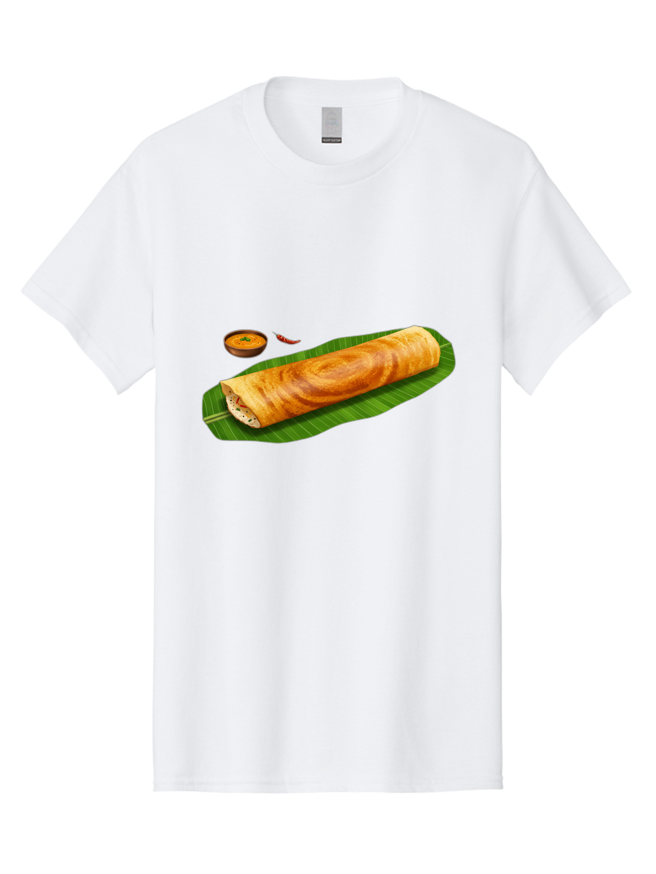 Masala-Dosa-7 Men'S Graphic Tee, 100% Cotton, Comfortable Casual Summer Wear, Machine Washable, South Indian Cuisine, Crispy Dosa, Masala Filling, Spiced Potatoes, Chutney, Traditional Food, Indian Breakfast, Dosa Recipe, Vegetarian Dish Baa985