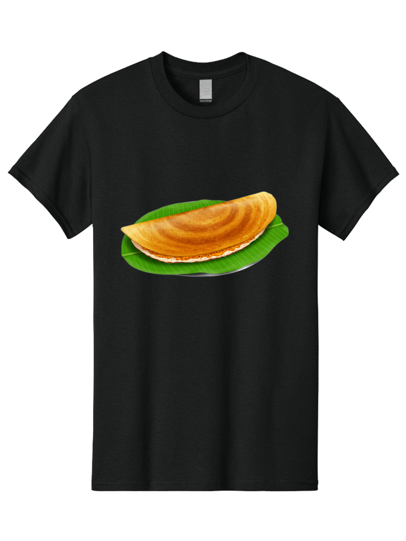 Masoori-Dosa Men'S Graphic Tee, 100% Cotton, Comfortable Casual Summer Wear, Machine Washable, Crispy Dosa, Indian Cuisine, South Indian Food, Traditional Breakfast, Fermented Rice And Lentil Crepe, Masoori Dosa Baa990