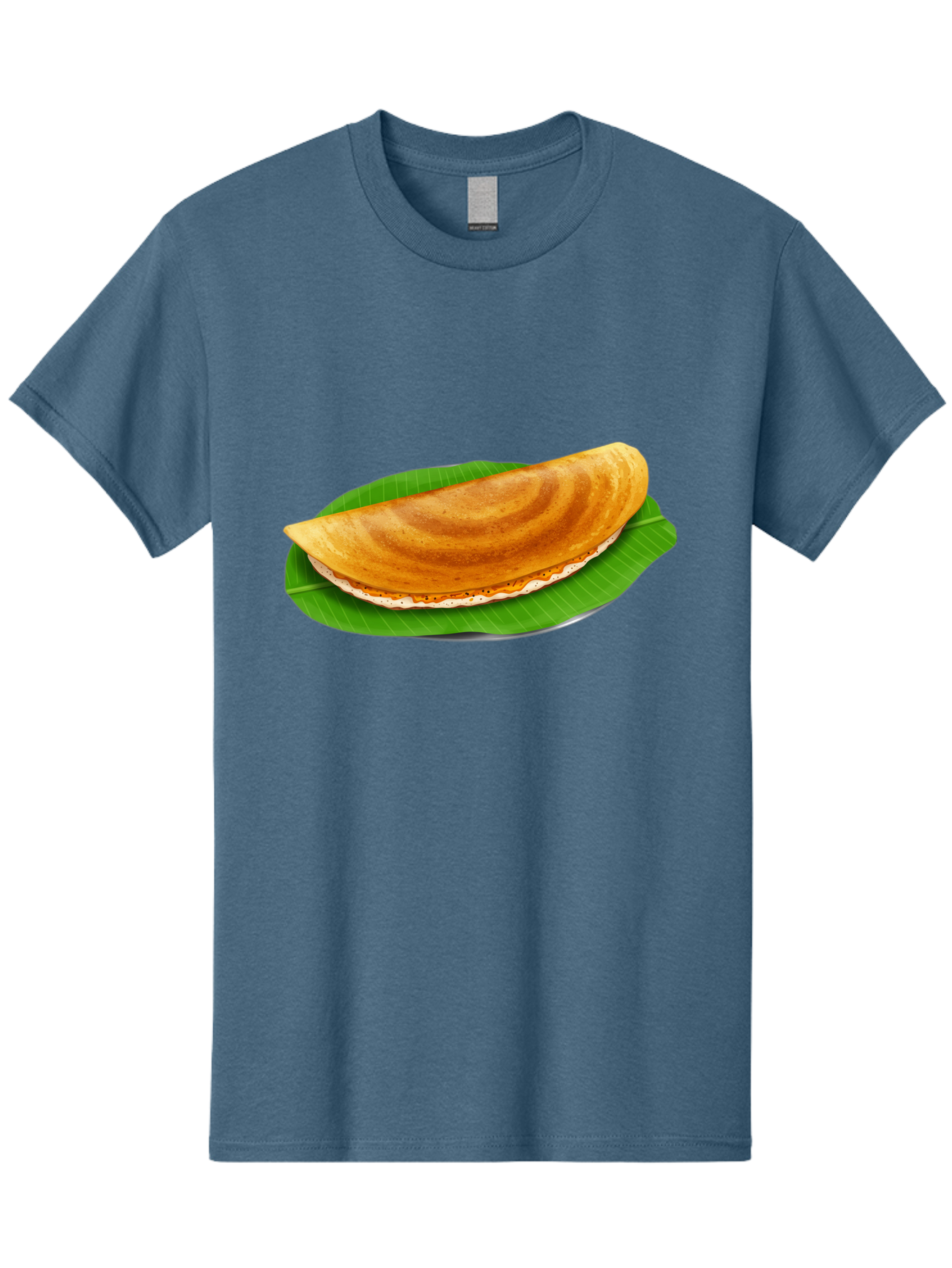 Masoori-Dosa Men'S Graphic Tee, 100% Cotton, Comfortable Casual Summer Wear, Machine Washable, Crispy Dosa, Indian Cuisine, South Indian Food, Traditional Breakfast, Fermented Rice And Lentil Crepe, Masoori Dosa Baa990