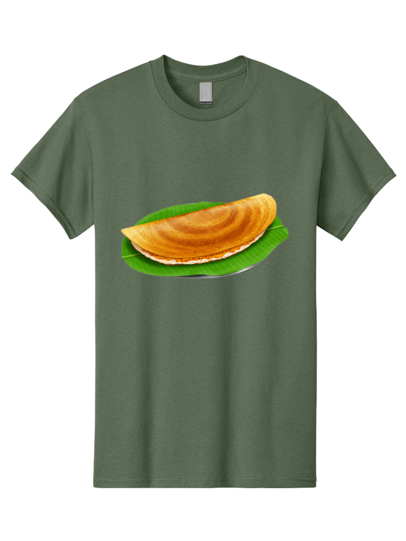 Masoori-Dosa Men'S Graphic Tee, 100% Cotton, Comfortable Casual Summer Wear, Machine Washable, Crispy Dosa, Indian Cuisine, South Indian Food, Traditional Breakfast, Fermented Rice And Lentil Crepe, Masoori Dosa Baa990