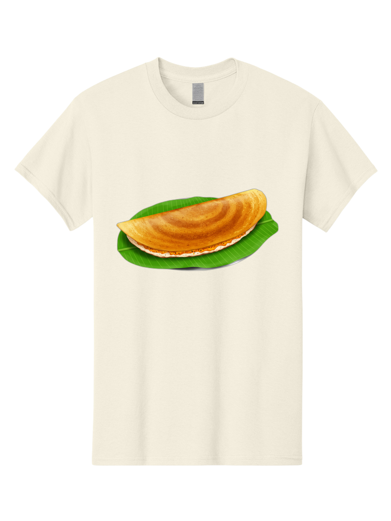 Masoori-Dosa Men'S Graphic Tee, 100% Cotton, Comfortable Casual Summer Wear, Machine Washable, Crispy Dosa, Indian Cuisine, South Indian Food, Traditional Breakfast, Fermented Rice And Lentil Crepe, Masoori Dosa Baa990