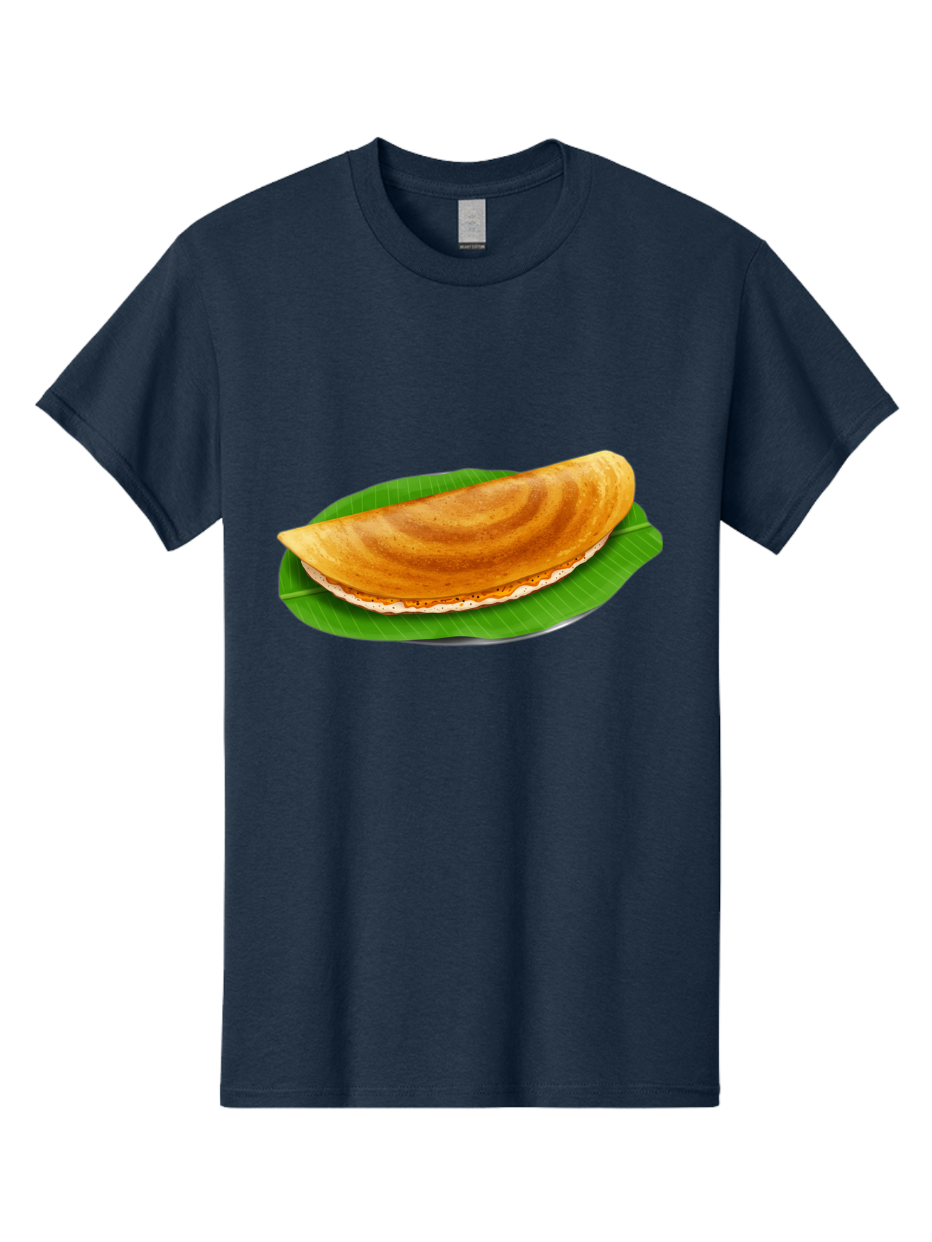 Masoori-Dosa Men'S Graphic Tee, 100% Cotton, Comfortable Casual Summer Wear, Machine Washable, Crispy Dosa, Indian Cuisine, South Indian Food, Traditional Breakfast, Fermented Rice And Lentil Crepe, Masoori Dosa Baa990