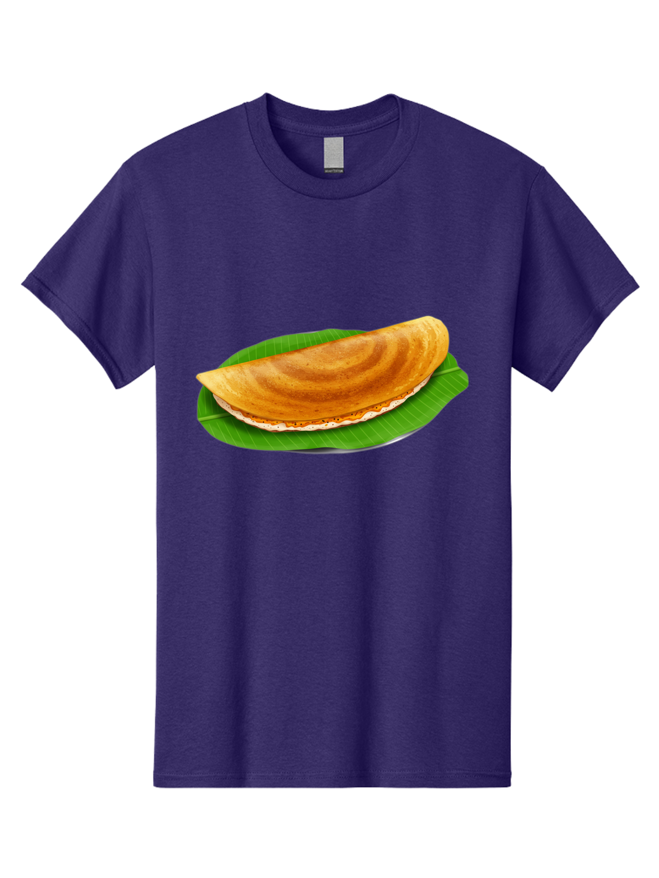Masoori-Dosa Men'S Graphic Tee, 100% Cotton, Comfortable Casual Summer Wear, Machine Washable, Crispy Dosa, Indian Cuisine, South Indian Food, Traditional Breakfast, Fermented Rice And Lentil Crepe, Masoori Dosa Baa990