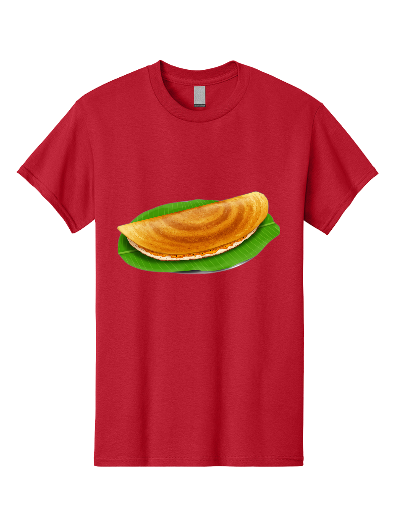 Masoori-Dosa Men'S Graphic Tee, 100% Cotton, Comfortable Casual Summer Wear, Machine Washable, Crispy Dosa, Indian Cuisine, South Indian Food, Traditional Breakfast, Fermented Rice And Lentil Crepe, Masoori Dosa Baa990