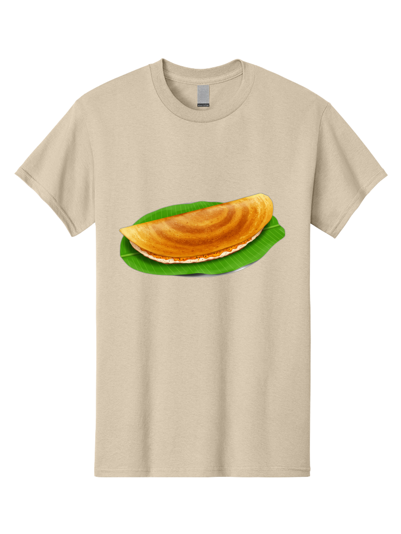 Masoori-Dosa Men'S Graphic Tee, 100% Cotton, Comfortable Casual Summer Wear, Machine Washable, Crispy Dosa, Indian Cuisine, South Indian Food, Traditional Breakfast, Fermented Rice And Lentil Crepe, Masoori Dosa Baa990