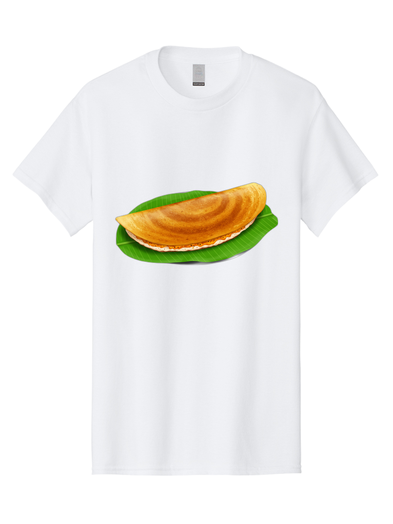 Masoori-Dosa Men'S Graphic Tee, 100% Cotton, Comfortable Casual Summer Wear, Machine Washable, Crispy Dosa, Indian Cuisine, South Indian Food, Traditional Breakfast, Fermented Rice And Lentil Crepe, Masoori Dosa Baa990