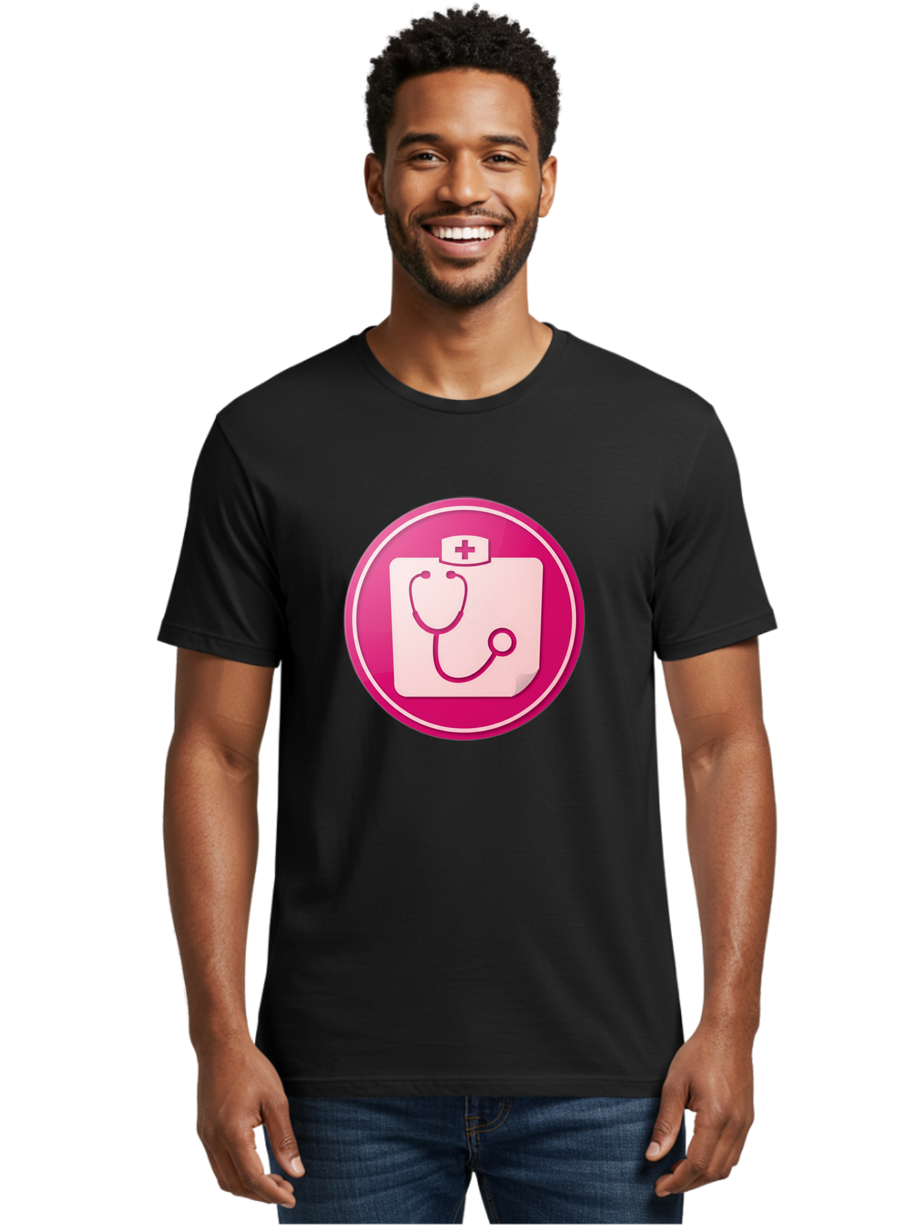 Medical-File Men'S Graphic Tee, 100% Cotton, Comfortable Casual Summer Wear, Machine Washable, Medical Symbol, Health Care Icon, Medical Cross, Doctor'S Emblem, Stethoscope Illustration, Medical Logo, Healthcare Symbol Baa994
