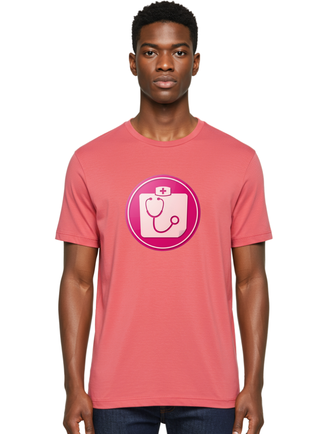 Medical-File Men'S Graphic Tee, 100% Cotton, Comfortable Casual Summer Wear, Machine Washable, Medical Symbol, Health Care Icon, Medical Cross, Doctor'S Emblem, Stethoscope Illustration, Medical Logo, Healthcare Symbol Baa994
