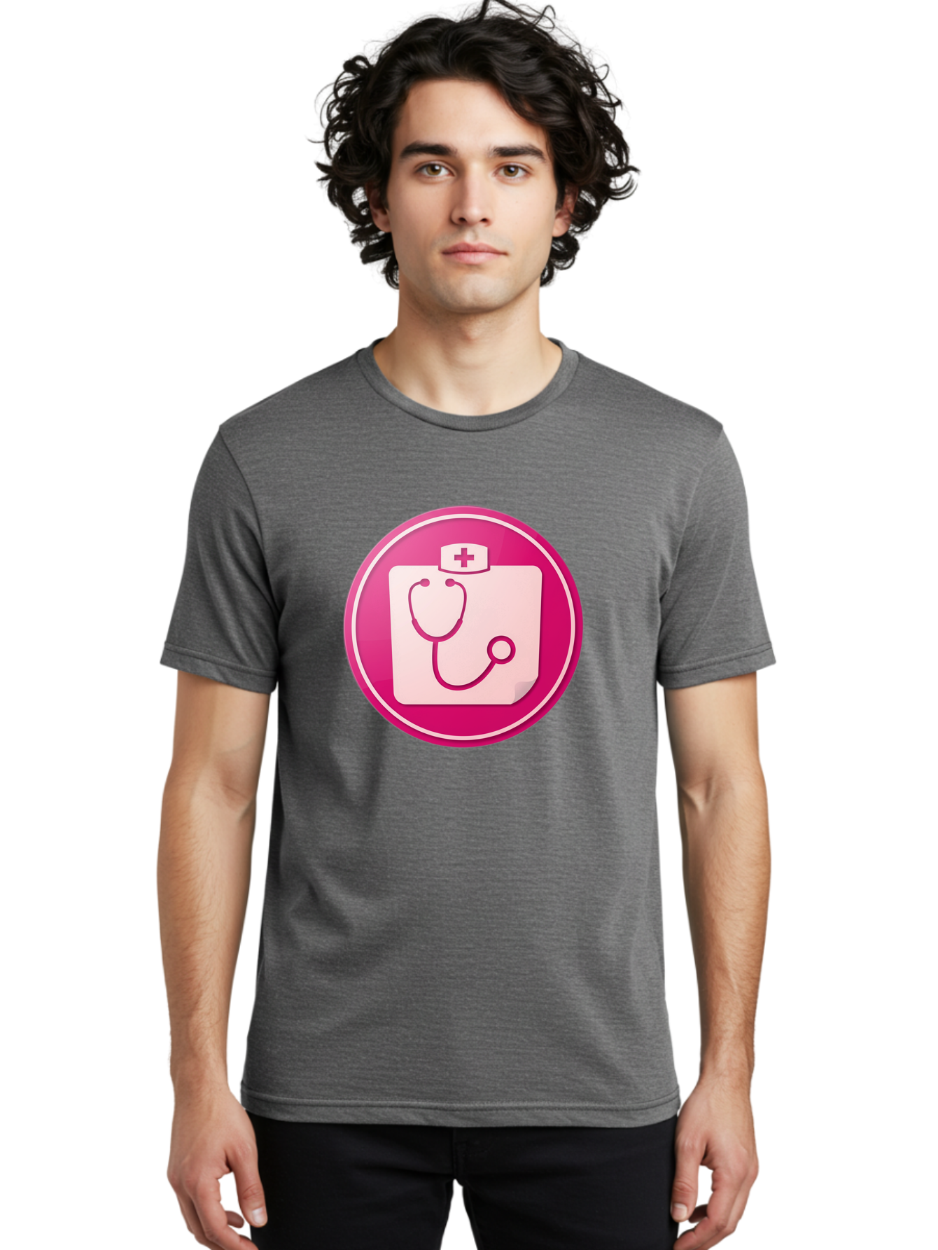 Medical-File Men'S Graphic Tee, 100% Cotton, Comfortable Casual Summer Wear, Machine Washable, Medical Symbol, Health Care Icon, Medical Cross, Doctor'S Emblem, Stethoscope Illustration, Medical Logo, Healthcare Symbol Baa994