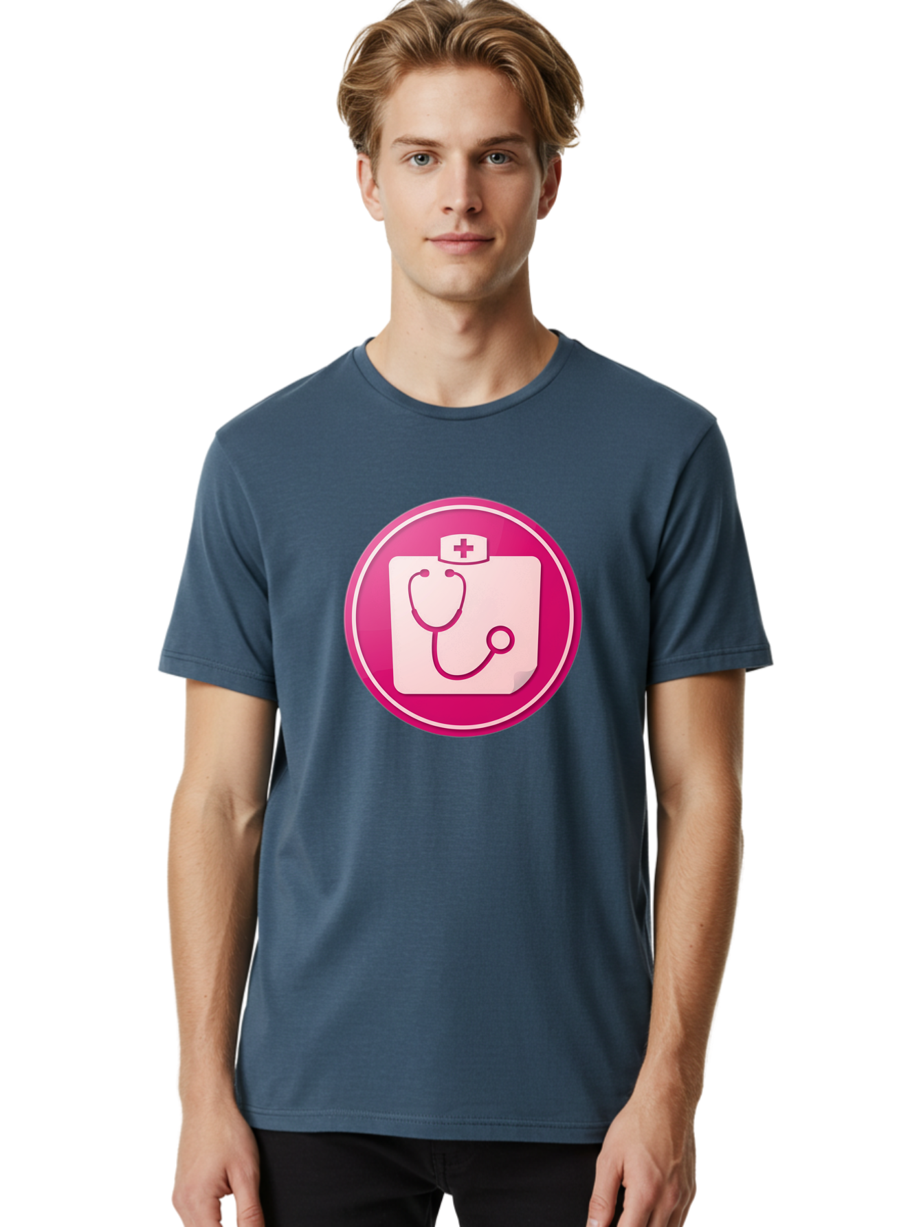 Medical-File Men'S Graphic Tee, 100% Cotton, Comfortable Casual Summer Wear, Machine Washable, Medical Symbol, Health Care Icon, Medical Cross, Doctor'S Emblem, Stethoscope Illustration, Medical Logo, Healthcare Symbol Baa994