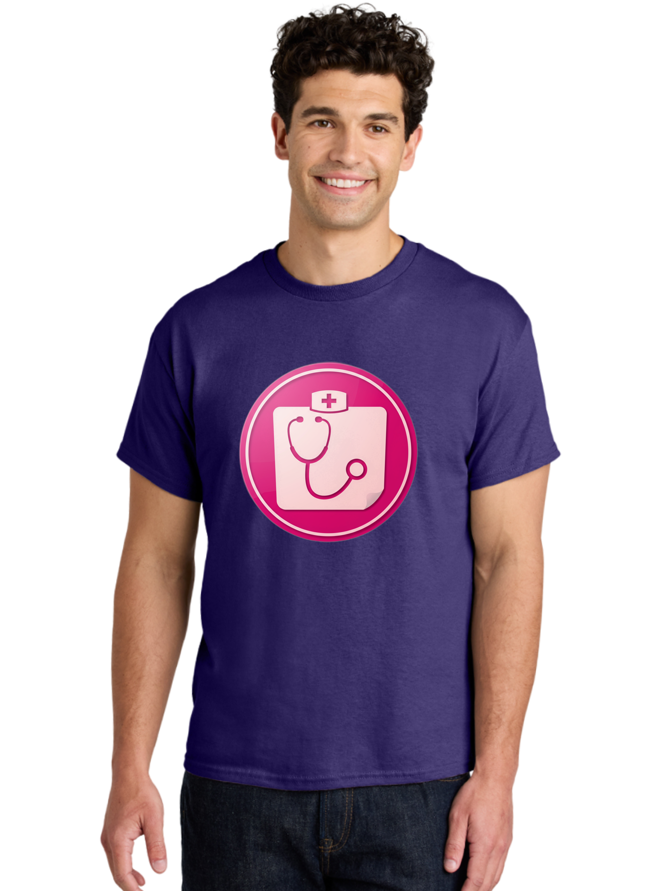Medical-File Men'S Graphic Tee, 100% Cotton, Comfortable Casual Summer Wear, Machine Washable, Medical Symbol, Health Care Icon, Medical Cross, Doctor'S Emblem, Stethoscope Illustration, Medical Logo, Healthcare Symbol Baa994