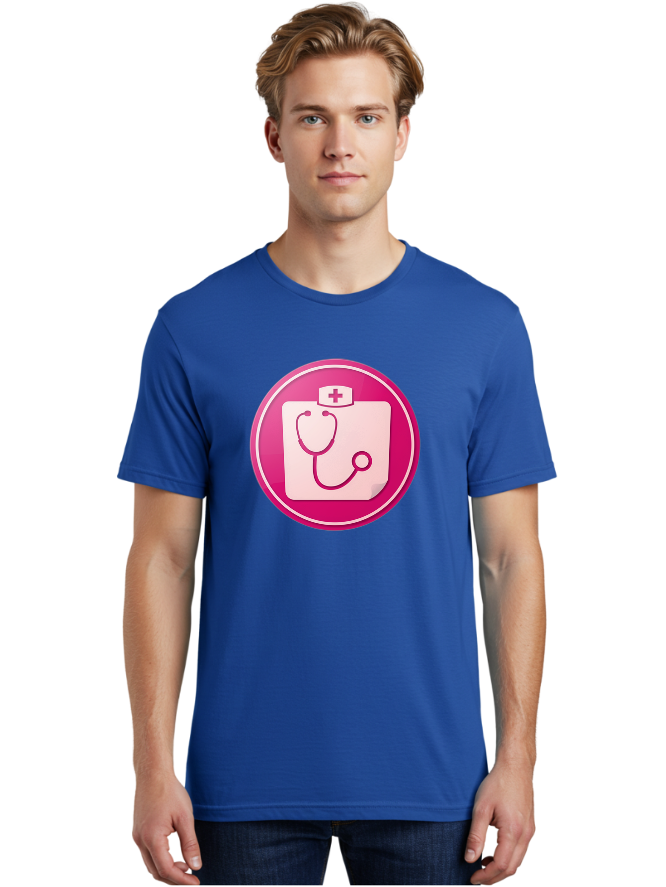 Medical-File Men'S Graphic Tee, 100% Cotton, Comfortable Casual Summer Wear, Machine Washable, Medical Symbol, Health Care Icon, Medical Cross, Doctor'S Emblem, Stethoscope Illustration, Medical Logo, Healthcare Symbol Baa994