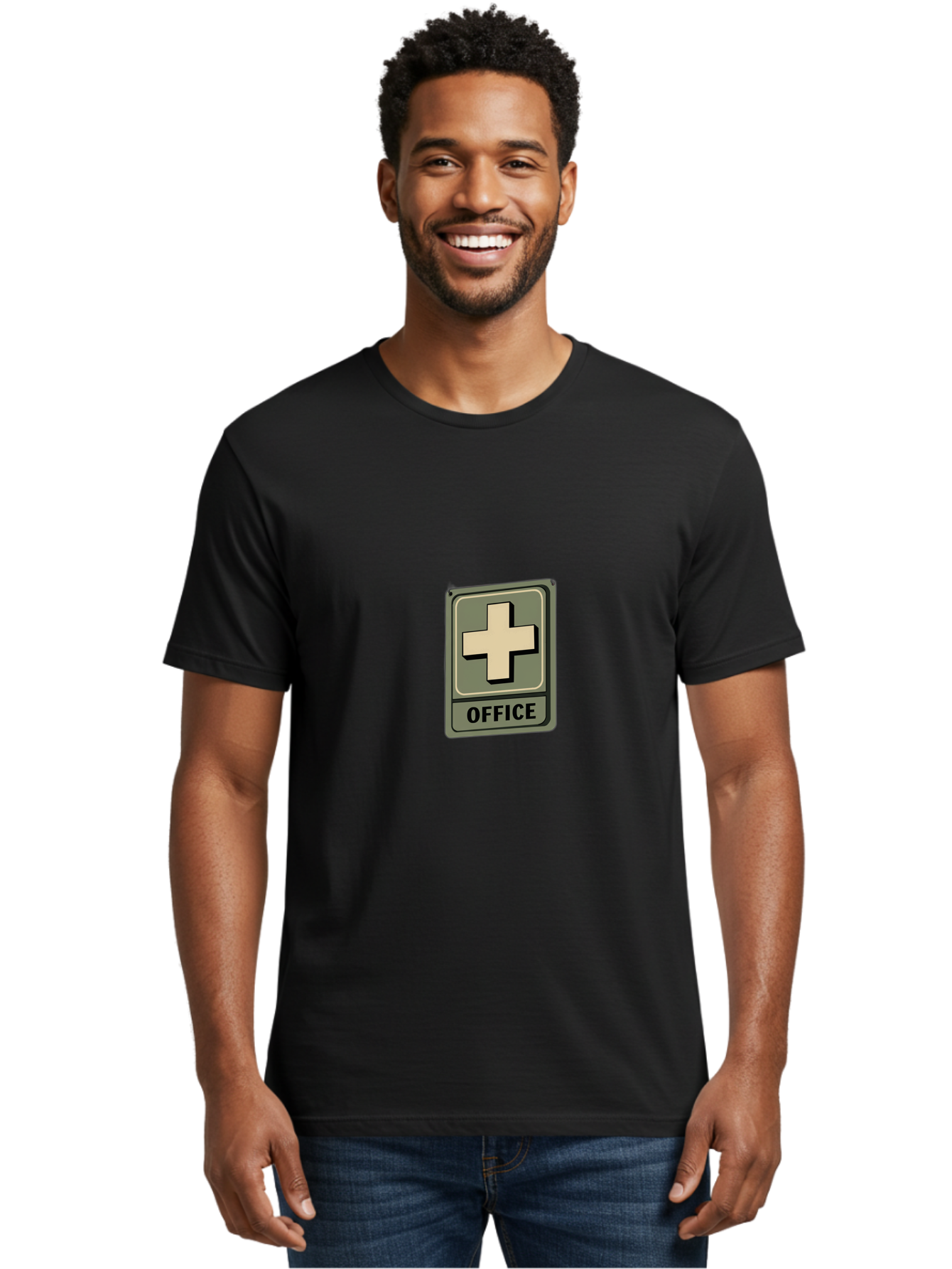 Medical-Office-Sign Men'S Graphic Tee, 100% Cotton, Comfortable Casual Summer Wear, Machine Washable, Medical Cross Symbol, Office Sign, Healthcare Icon, Medical Office, Health Care Sign, Cross Symbol, Medical Center Baa996