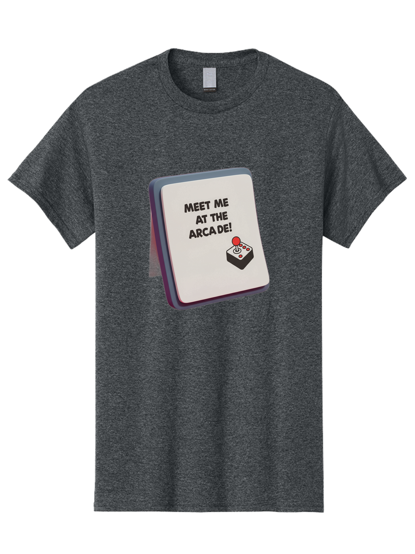 Meet-Me-At-The-Arcade Men'S Graphic Tee, 100% Cotton, Comfortable Casual Summer Wear, Machine Washable, Arcade Invitation, Vintage Video Games, Retro Gaming, Nostalgic Fun, Gaming Culture, Joystick Graphics, Classic Arcade Vibes, Baa998