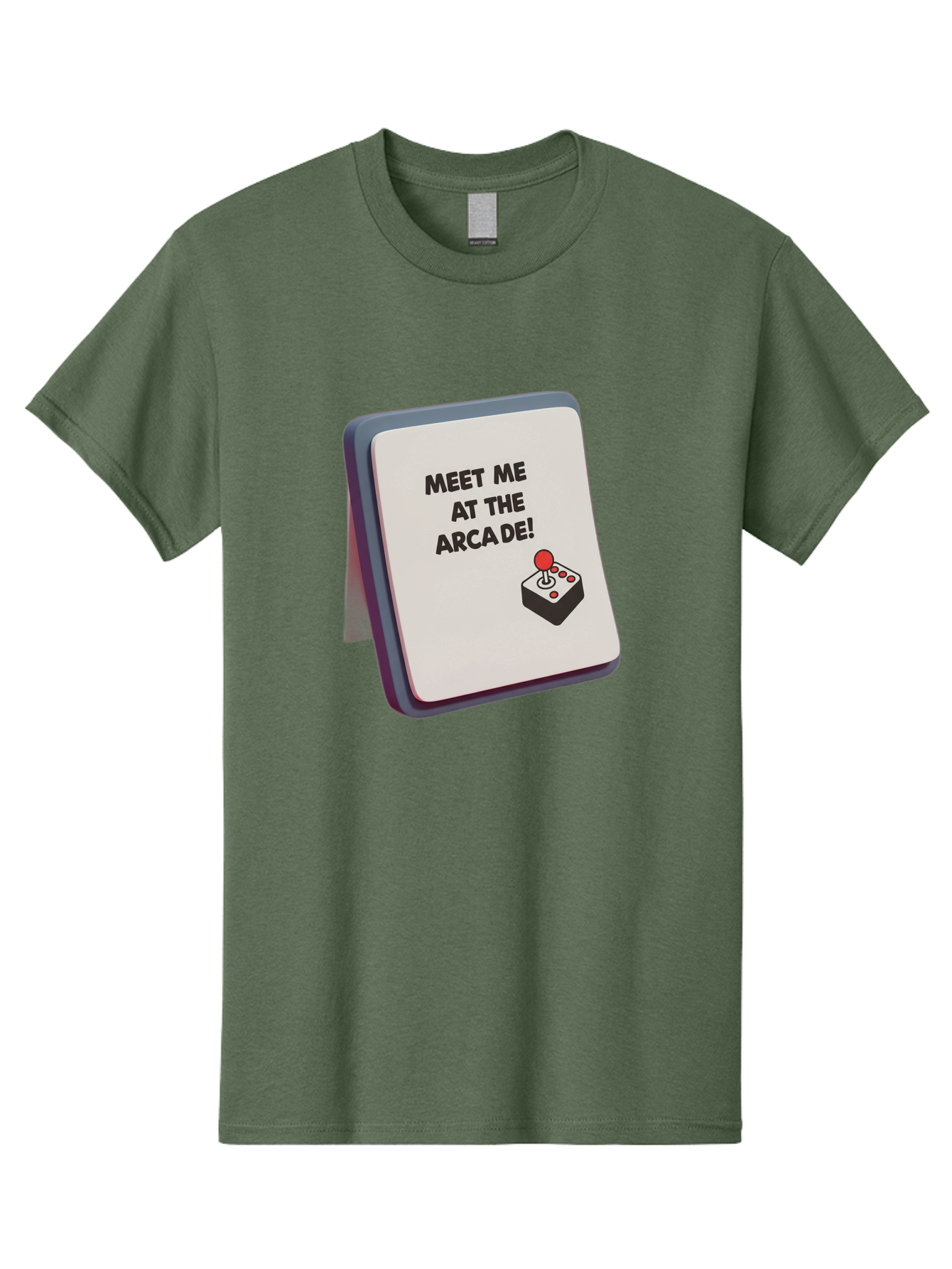 Meet-Me-At-The-Arcade Men'S Graphic Tee, 100% Cotton, Comfortable Casual Summer Wear, Machine Washable, Arcade Invitation, Vintage Video Games, Retro Gaming, Nostalgic Fun, Gaming Culture, Joystick Graphics, Classic Arcade Vibes, Baa998