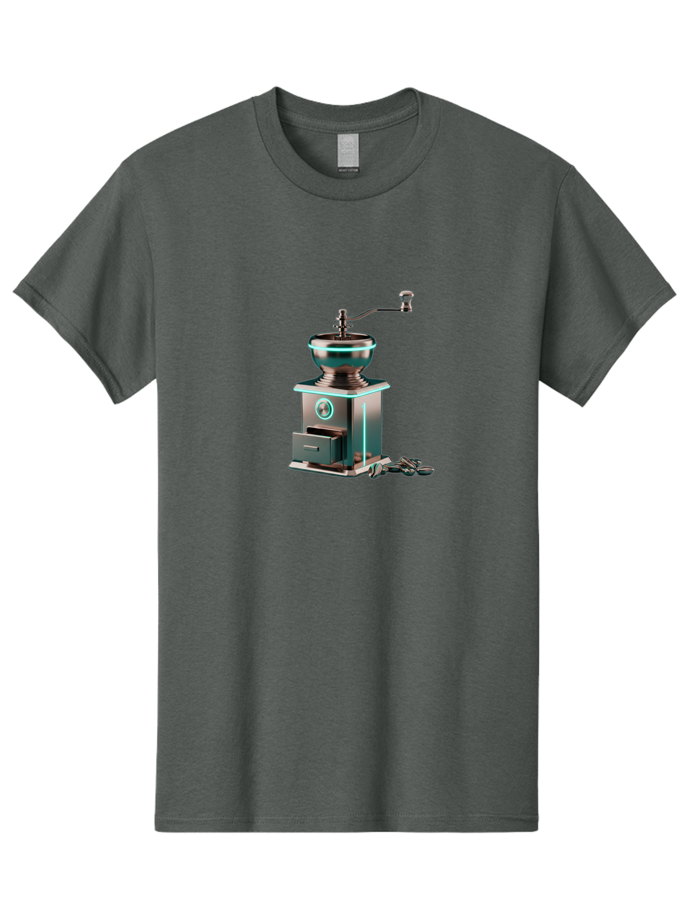 Metal-Coffee-Grinder Men'S Graphic Tee, 100% Cotton, Comfortable Casual Summer Wear, Machine Washable, Coffee Grinder, Manual Coffee Grinder, Metal Coffee Grinder, Coffee Beans Grinder, Kitchen Appliance, Coffee Maker Accessories, Bab002