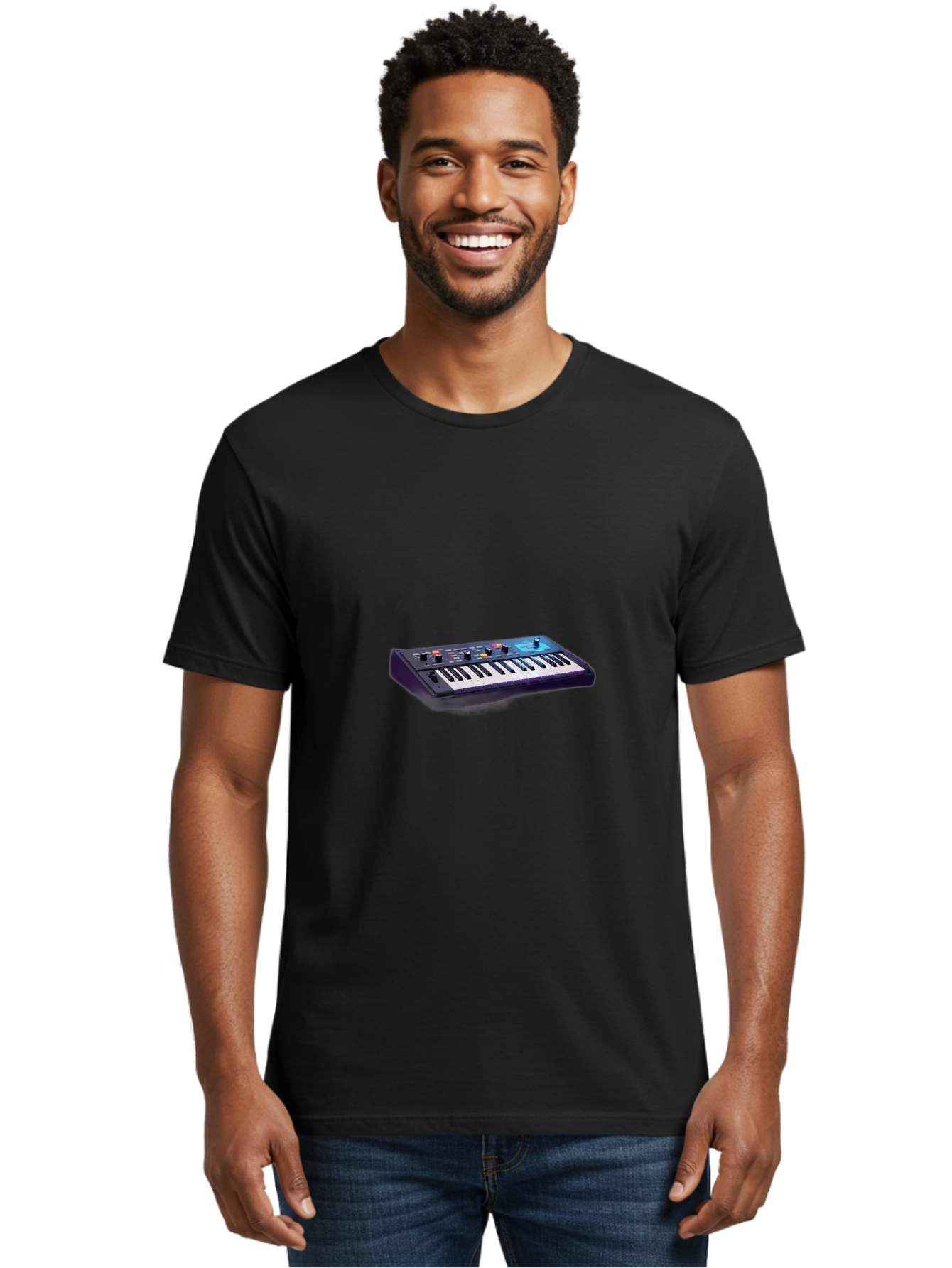 Midi-Keyboard-Controller Men'S Graphic Tee, 100% Cotton, Comfortable Casual Summer Wear, Machine Washable, Midi Keyboard, Music Production, Electronic Music, Synthesizer, Sound Design, Music Equipment, Audio Interface, Studio Gear Bab006