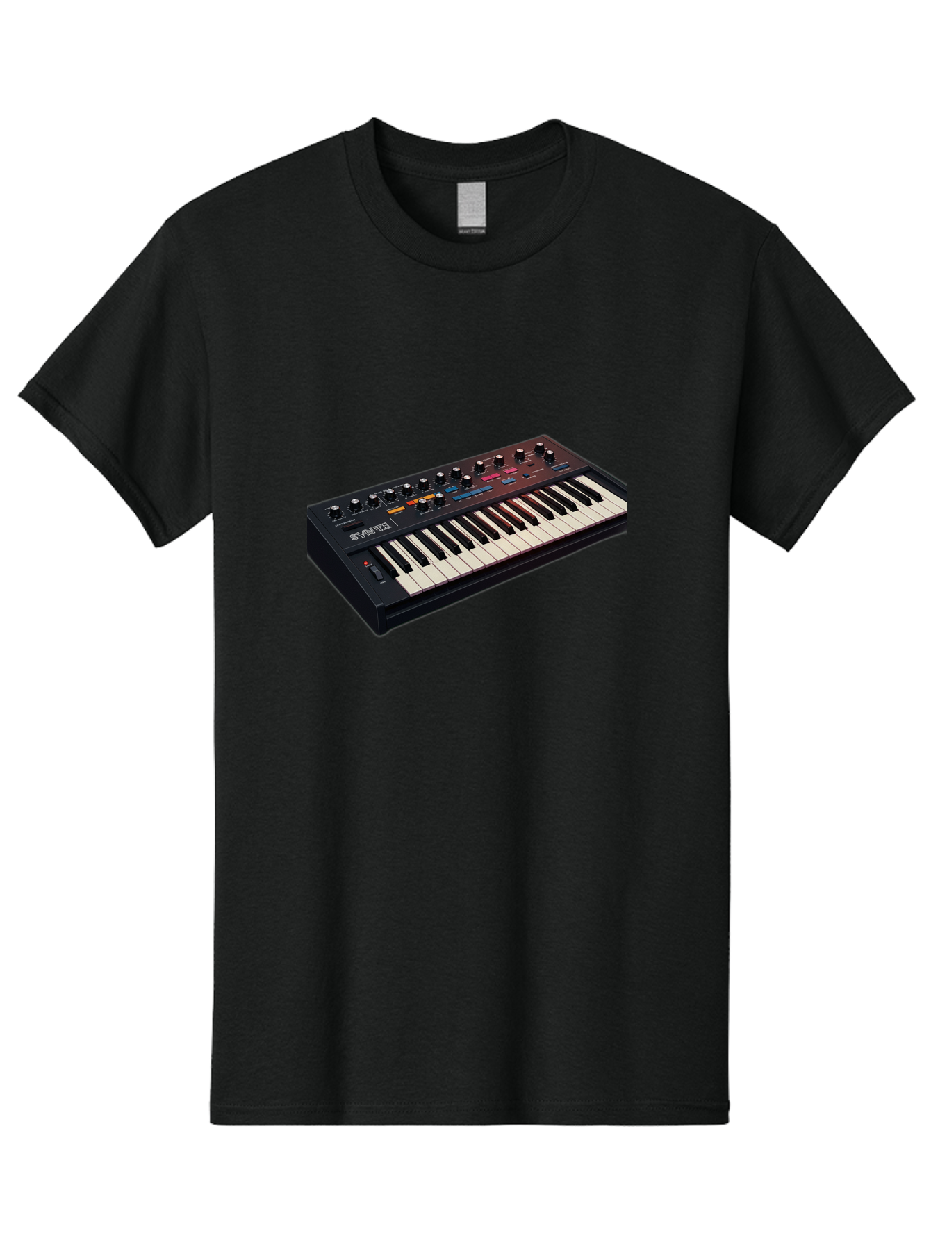 Minimoog-Synthesizer Men'S Graphic Tee, 100% Cotton, Comfortable Casual Summer Wear, Machine Washable, Minimoog Synthesizer, Vintage Keyboard, Analog Sound, Music Production, Electronic Music, Sound Design, Music Equipment, Bab011