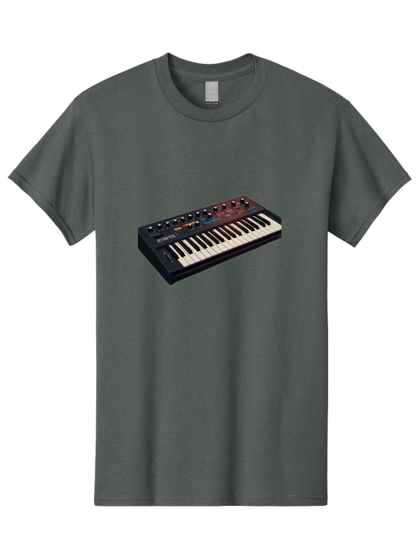 Minimoog-Synthesizer Men'S Graphic Tee, 100% Cotton, Comfortable Casual Summer Wear, Machine Washable, Minimoog Synthesizer, Vintage Keyboard, Analog Sound, Music Production, Electronic Music, Sound Design, Music Equipment, Bab011