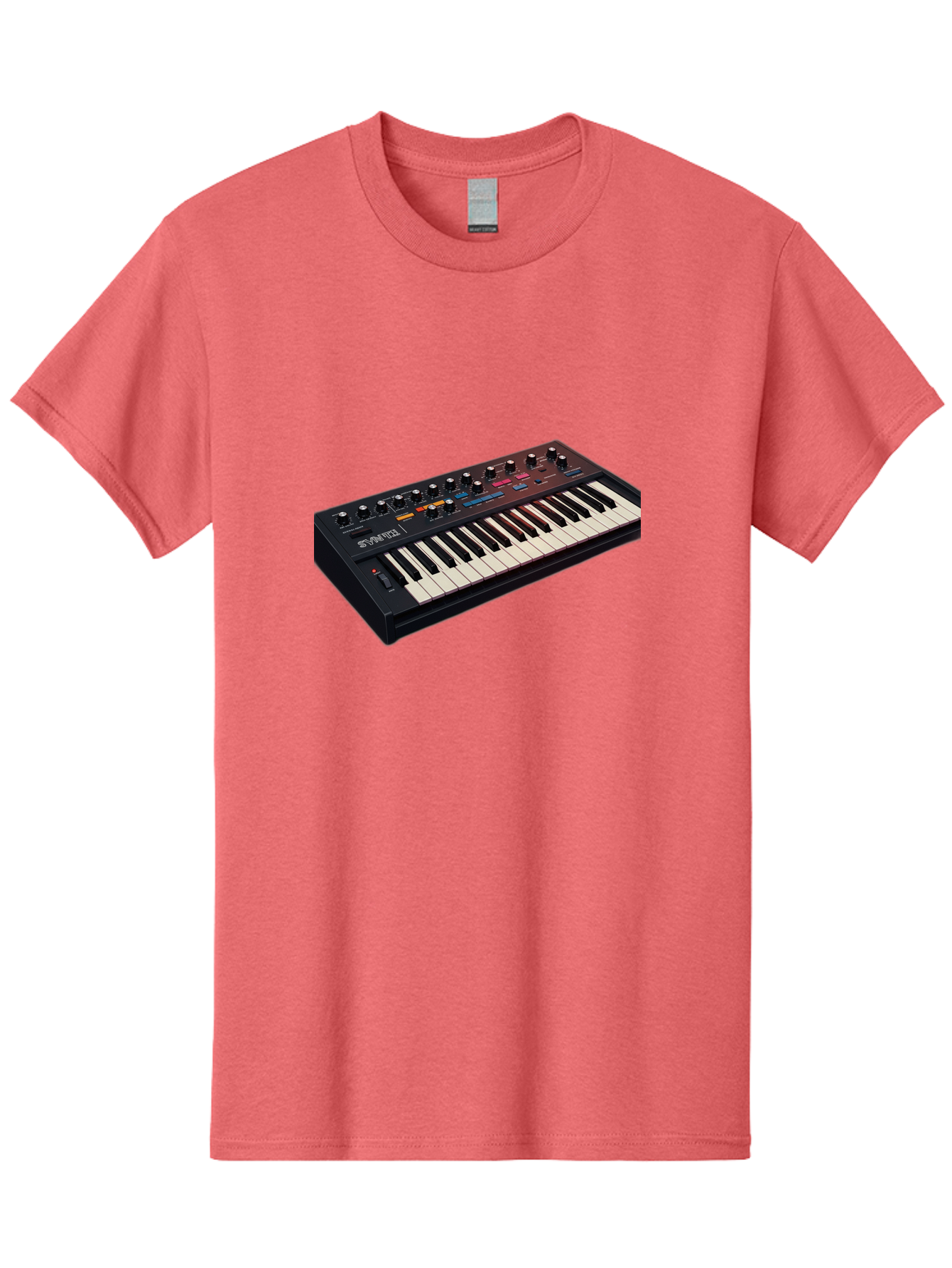 Minimoog-Synthesizer Men'S Graphic Tee, 100% Cotton, Comfortable Casual Summer Wear, Machine Washable, Minimoog Synthesizer, Vintage Keyboard, Analog Sound, Music Production, Electronic Music, Sound Design, Music Equipment, Bab011